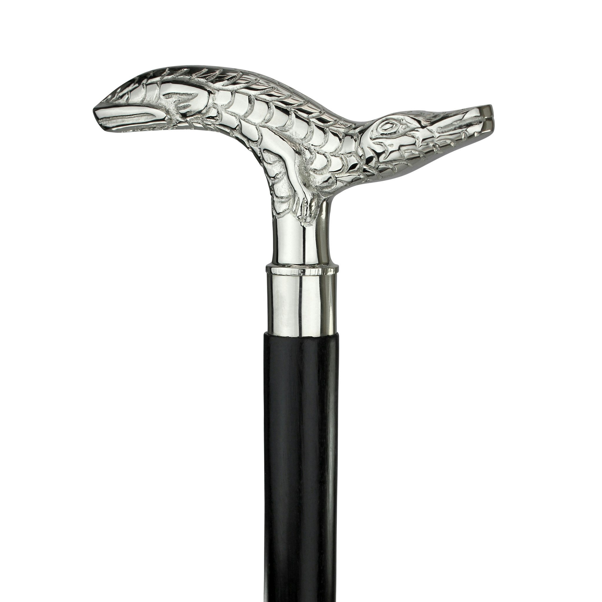 Toscano - Empress Gliding Gator Walking Stick in Brass Capstick/Hardwood