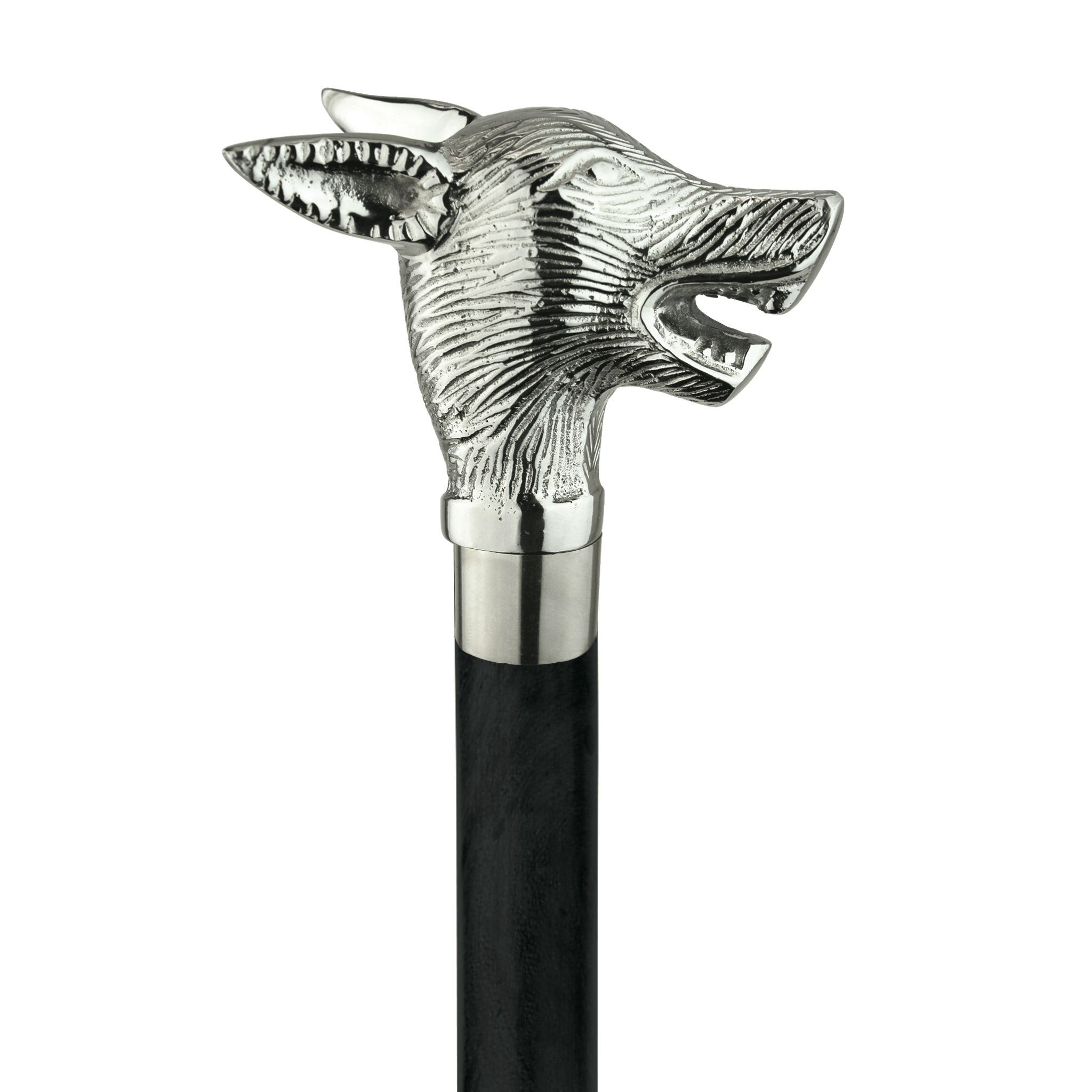 Toscano - Howling Werewolf Walking Stick in Brass Capstick/Hardwood