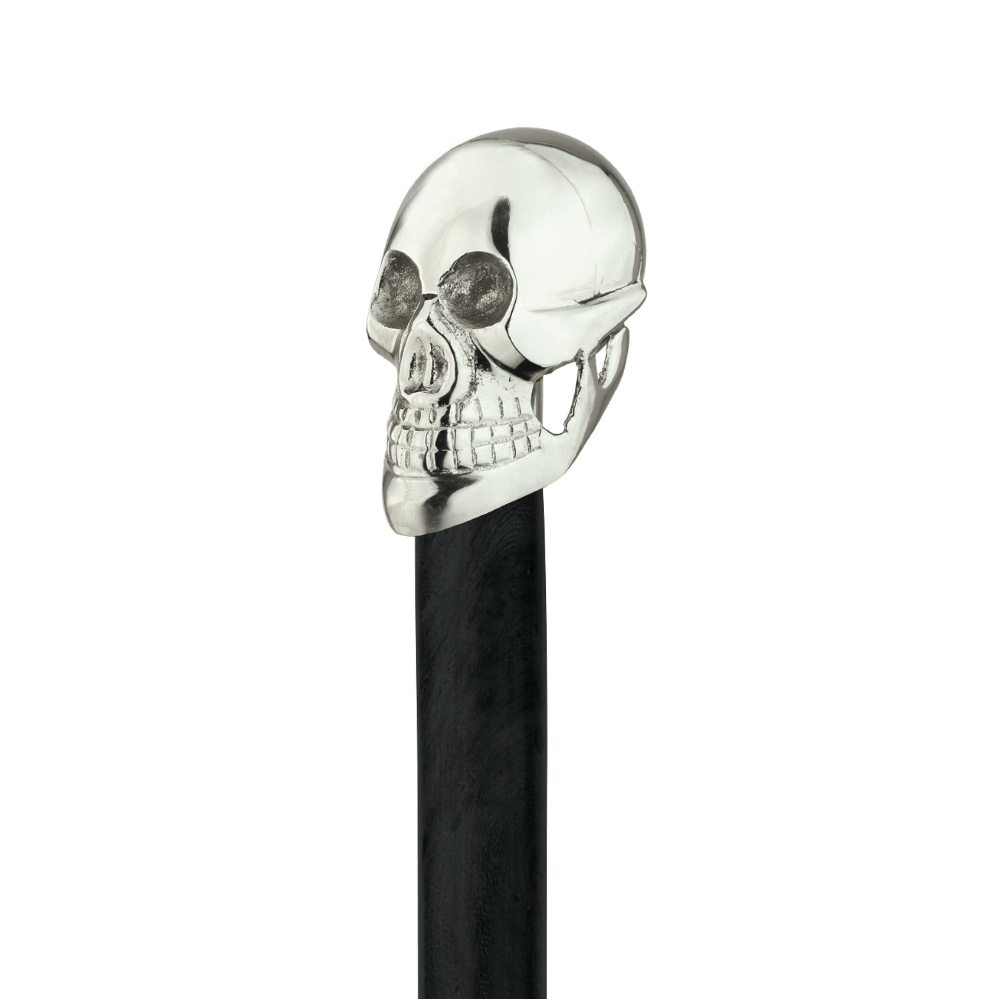 Toscano - Shakespearian Skull Alas Poor Yorick Walking Stick in Brass Capstick/Hardwood