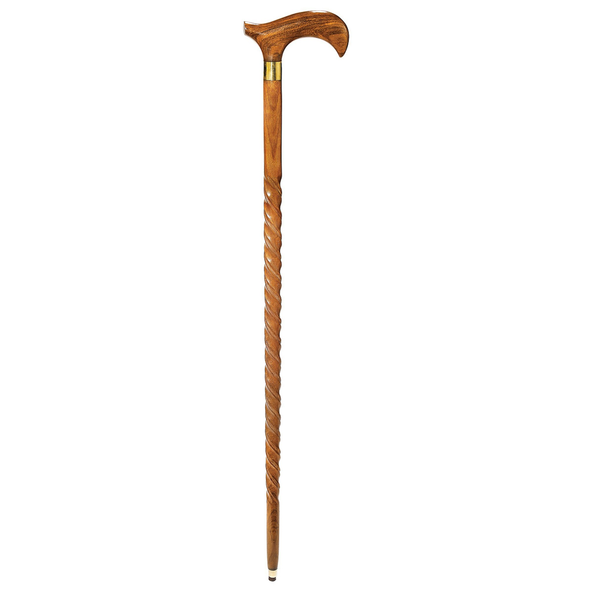 Toscano - Wandering Road Walking Stick in Brass Capstick/Hardwood
