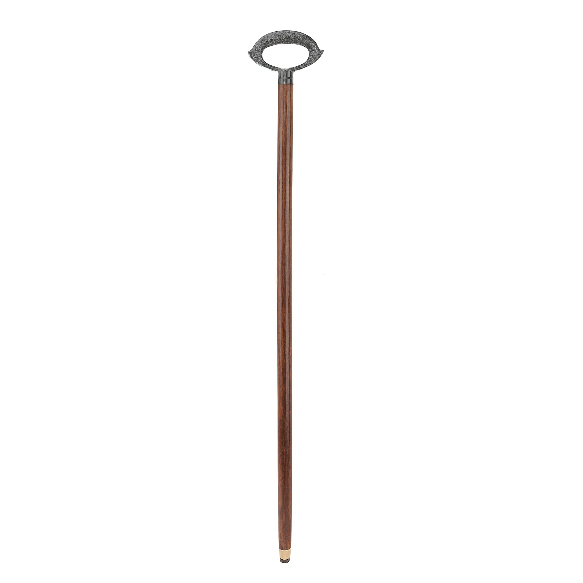 Toscano - Gentleman’s Choice Grip Handle Walking Stick in Brass Capstick/Hardwood