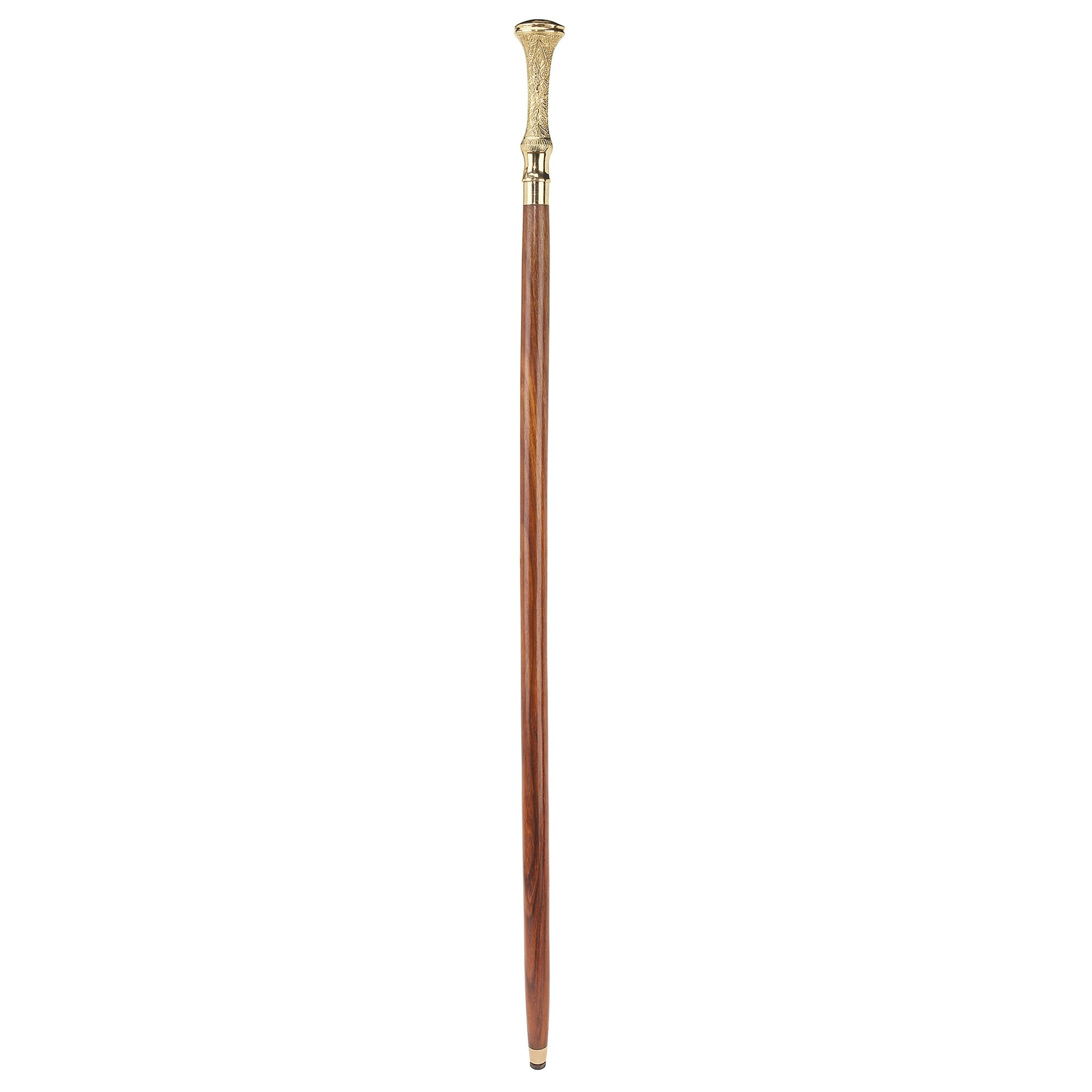 Toscano - Empress Kingsley Edwardian Walking Stick in Brass Capstick/Hardwood