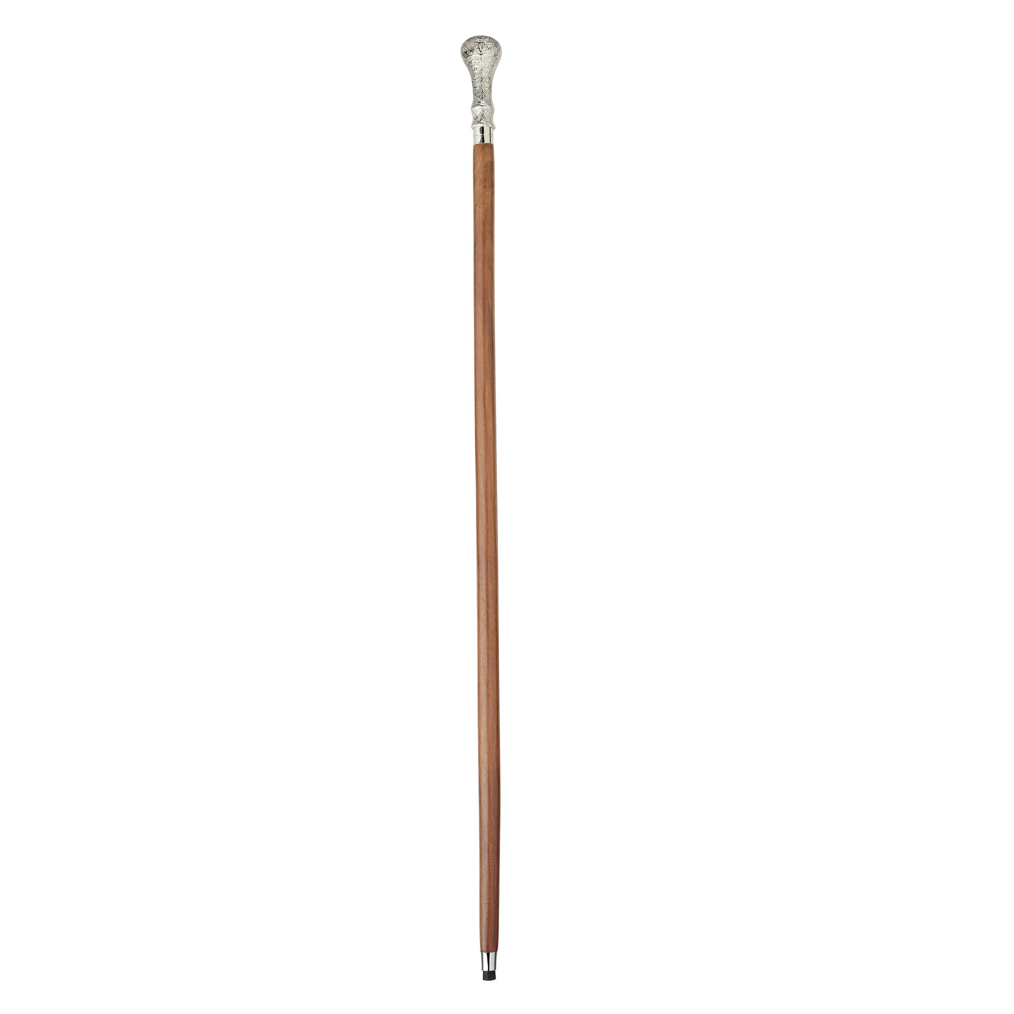 Toscano - Empress Hambleton Edwardian Walking Stick in Chrome Capstick/Hardwood