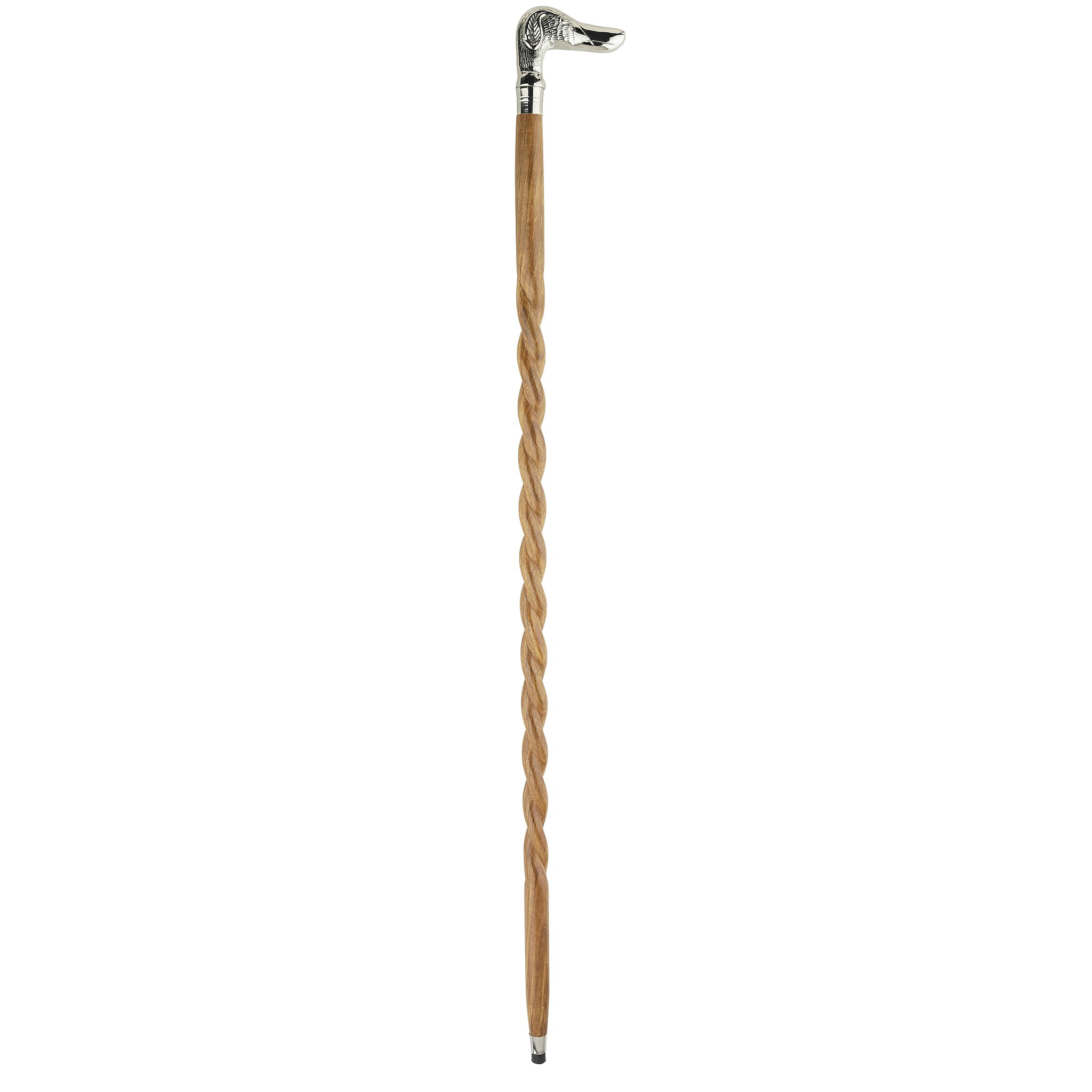 Toscano - Empress Dog, Man's Best Friend Walking Stick in Chrome Capstick/Hardwood