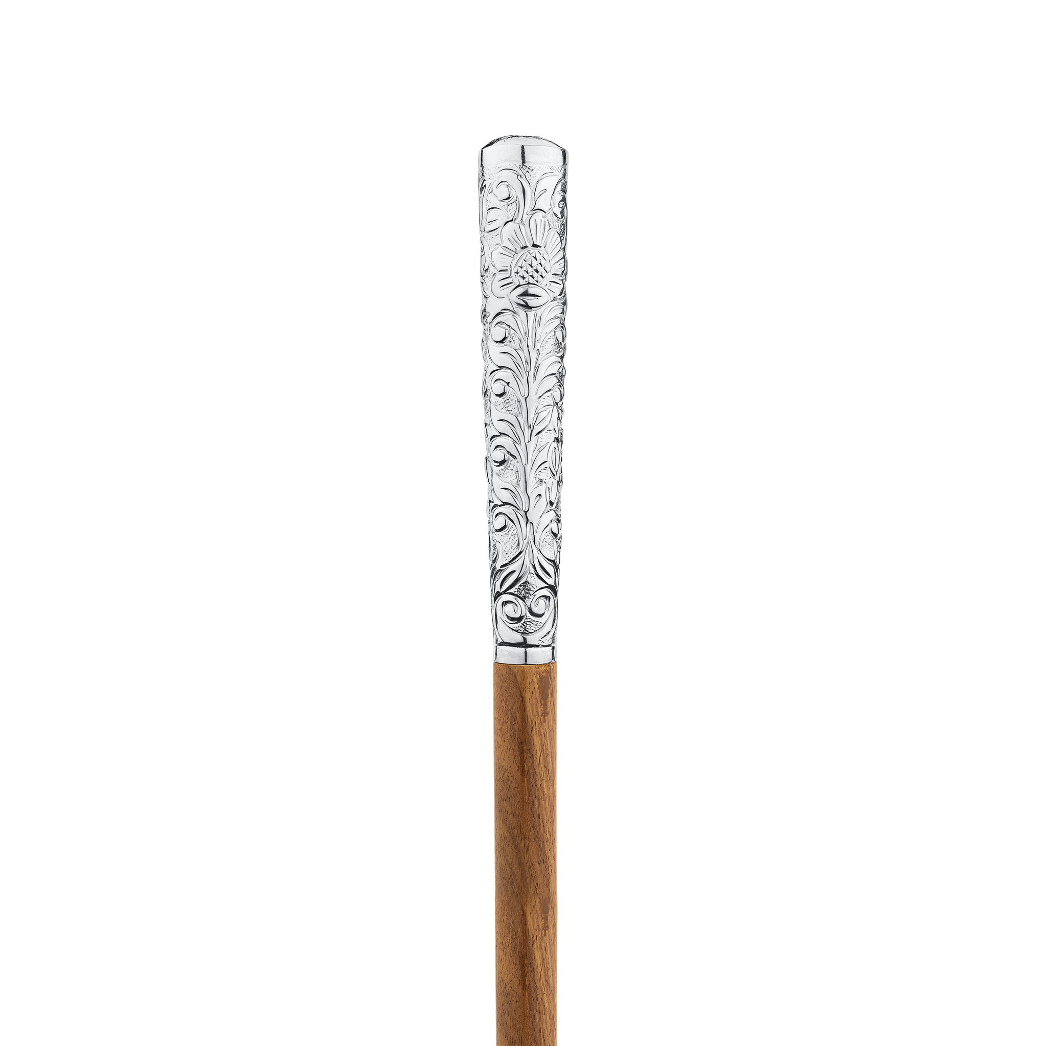 Toscano - Empress Dandy Fellow Walking Stick in Chrome Capstick/Hardwood