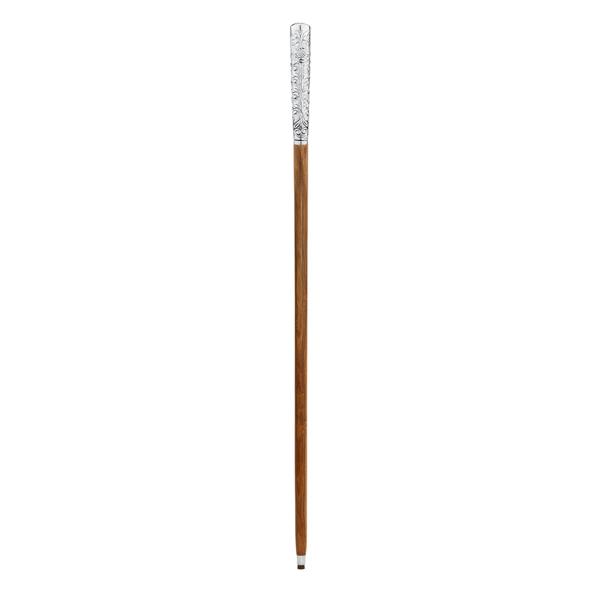 Toscano - Empress Dandy Fellow Walking Stick in Chrome Capstick/Hardwood