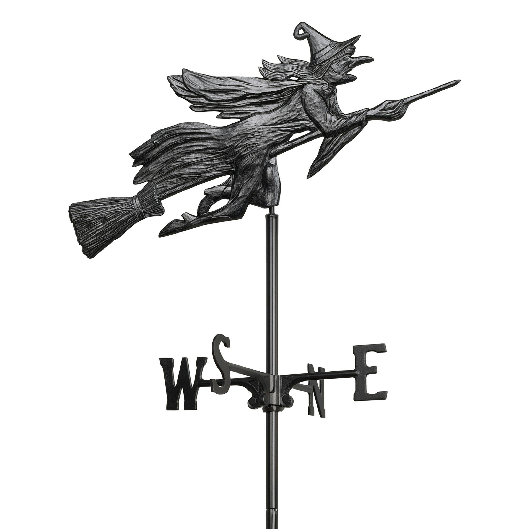 Toscano Windblown Wicked Witch Weathervane - Garden Stake