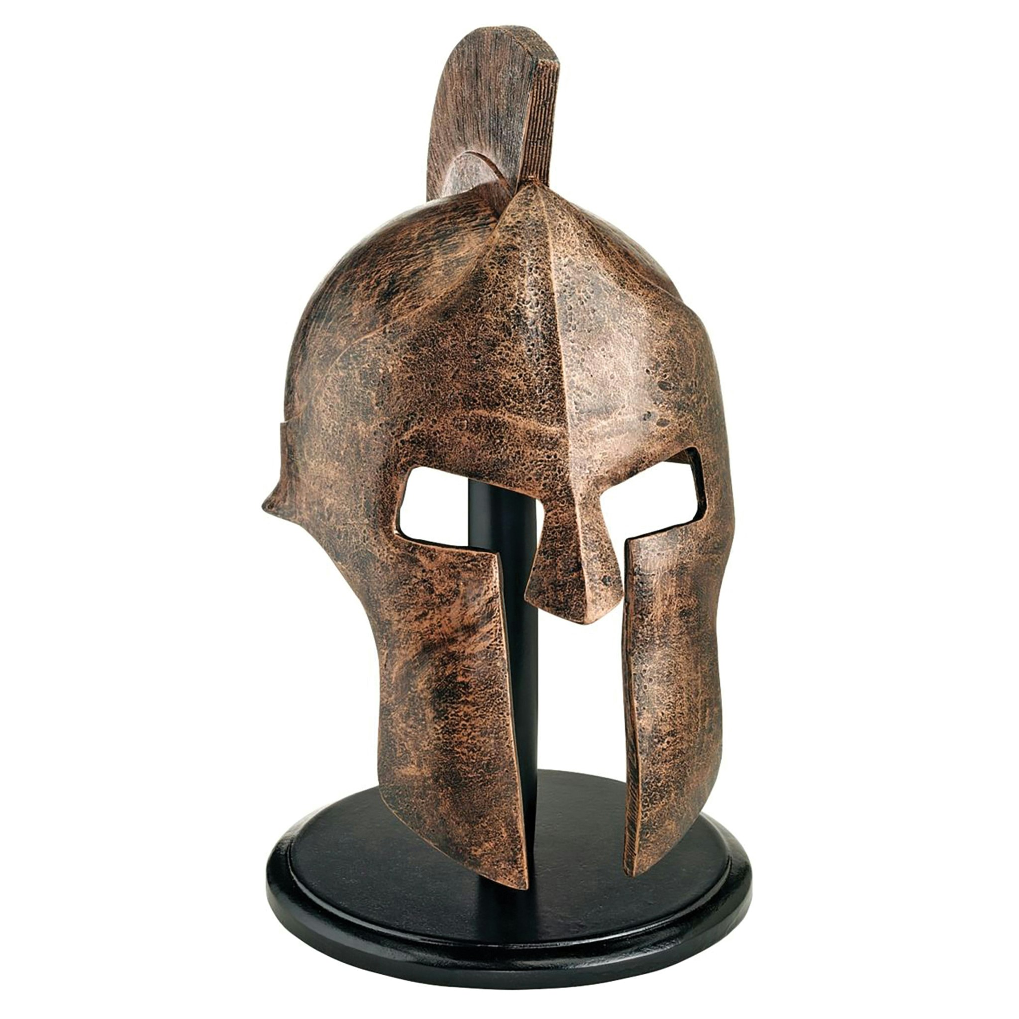 Toscano - Greek Spartan on Museum Mount Helmet Statue
