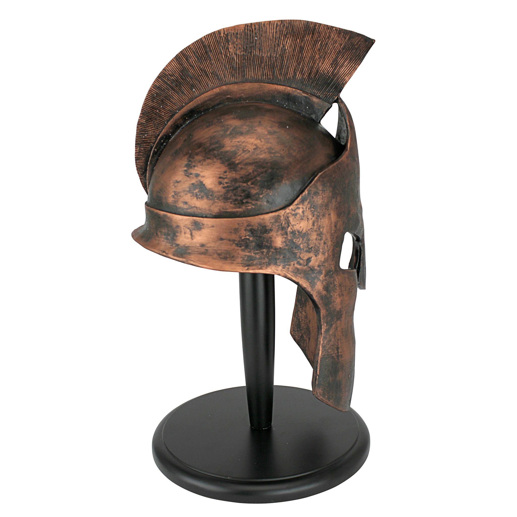 Toscano - Greek Spartan on Museum Mount Helmet Statue