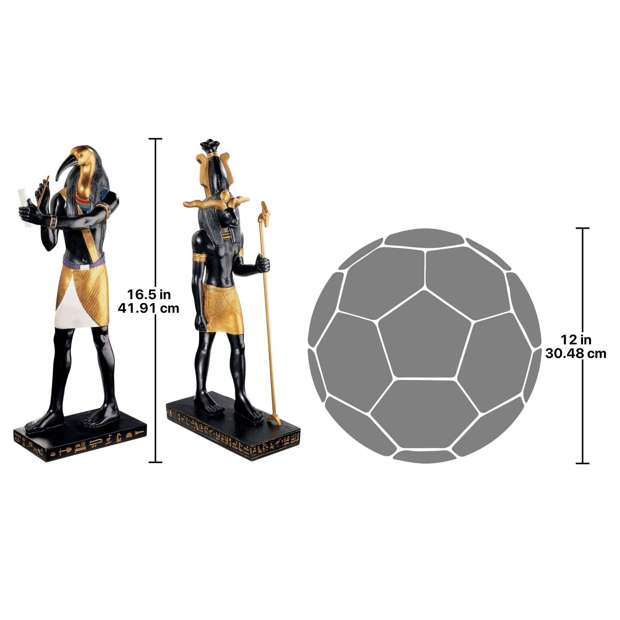 Toscano - Khnum Creator of Mankind and Thoth God of Scribes Statue