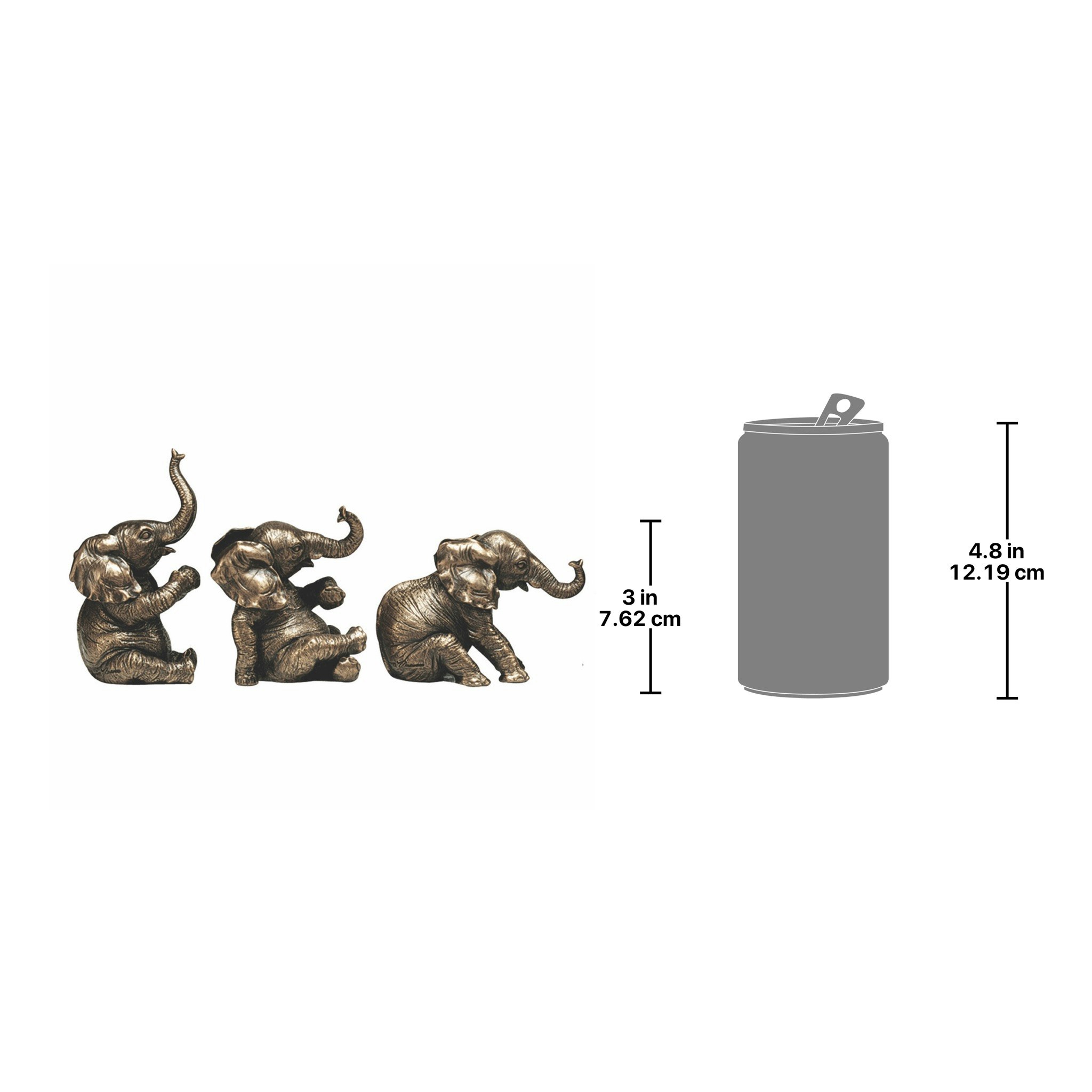 Toscano - Five Playful Pachyderms Elephant Statue Set