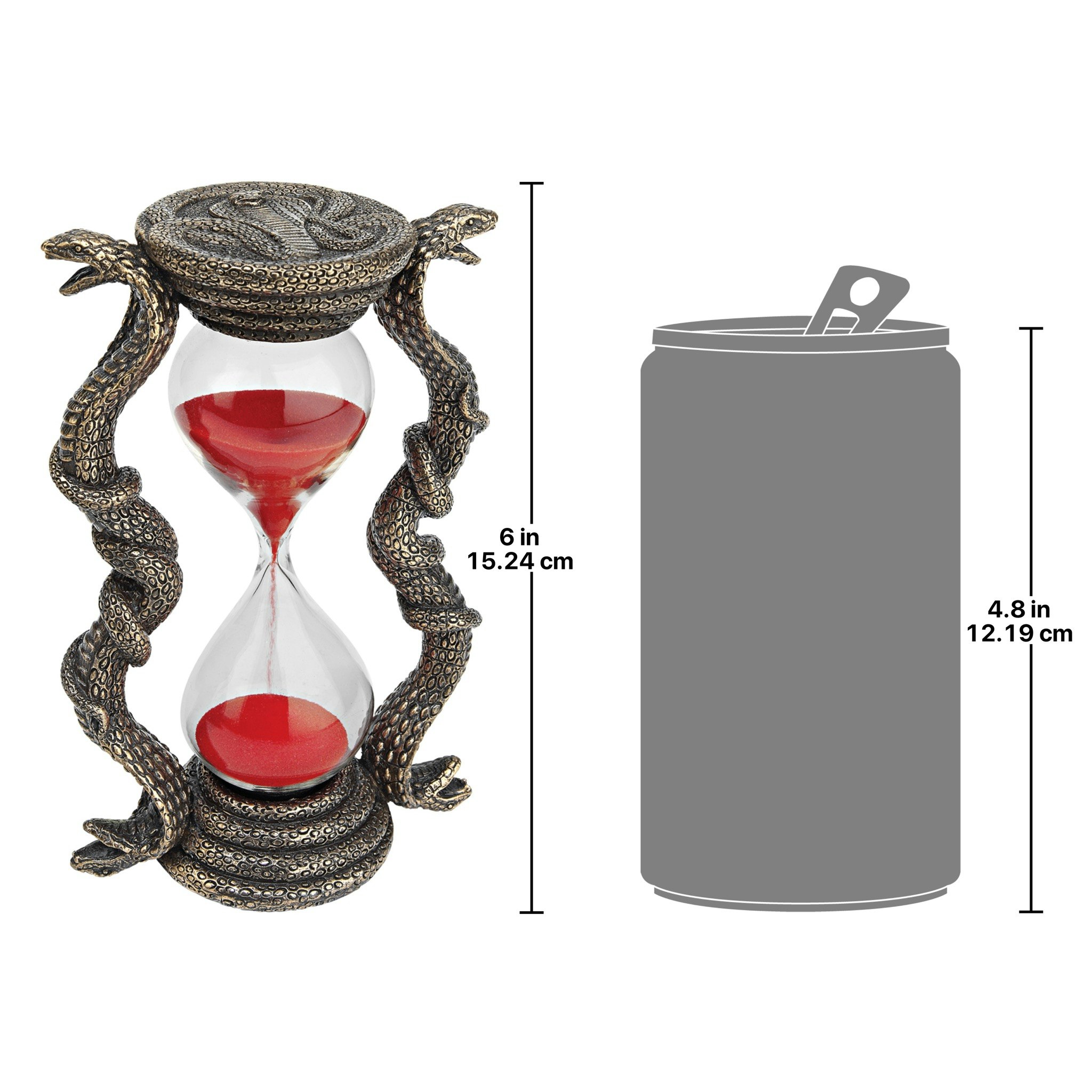 Toscano - Egyptian Cobra Goddess Sand Timer Hour Glass Statue