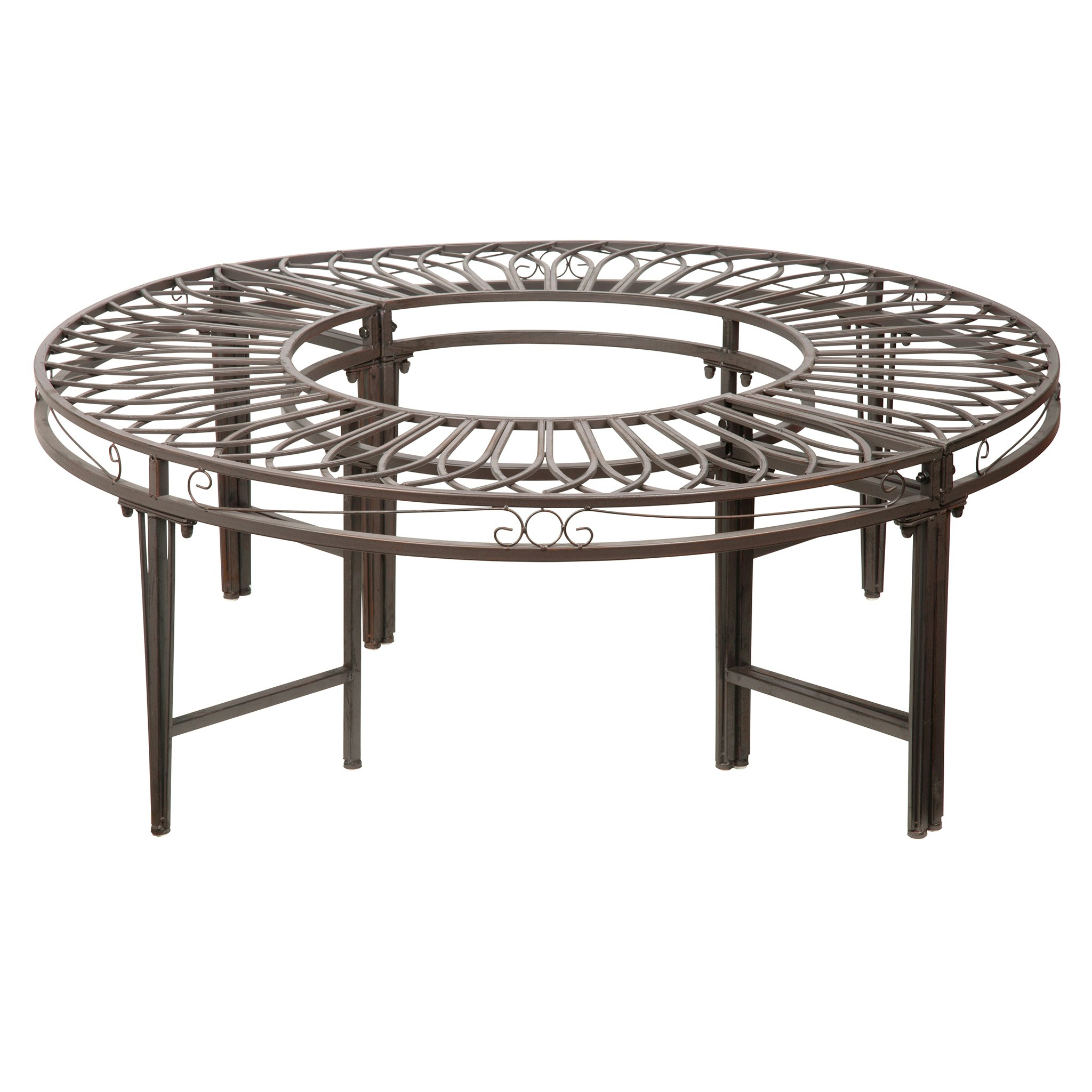 Toscano - Gothic Roundabout Garden Bench in Steel