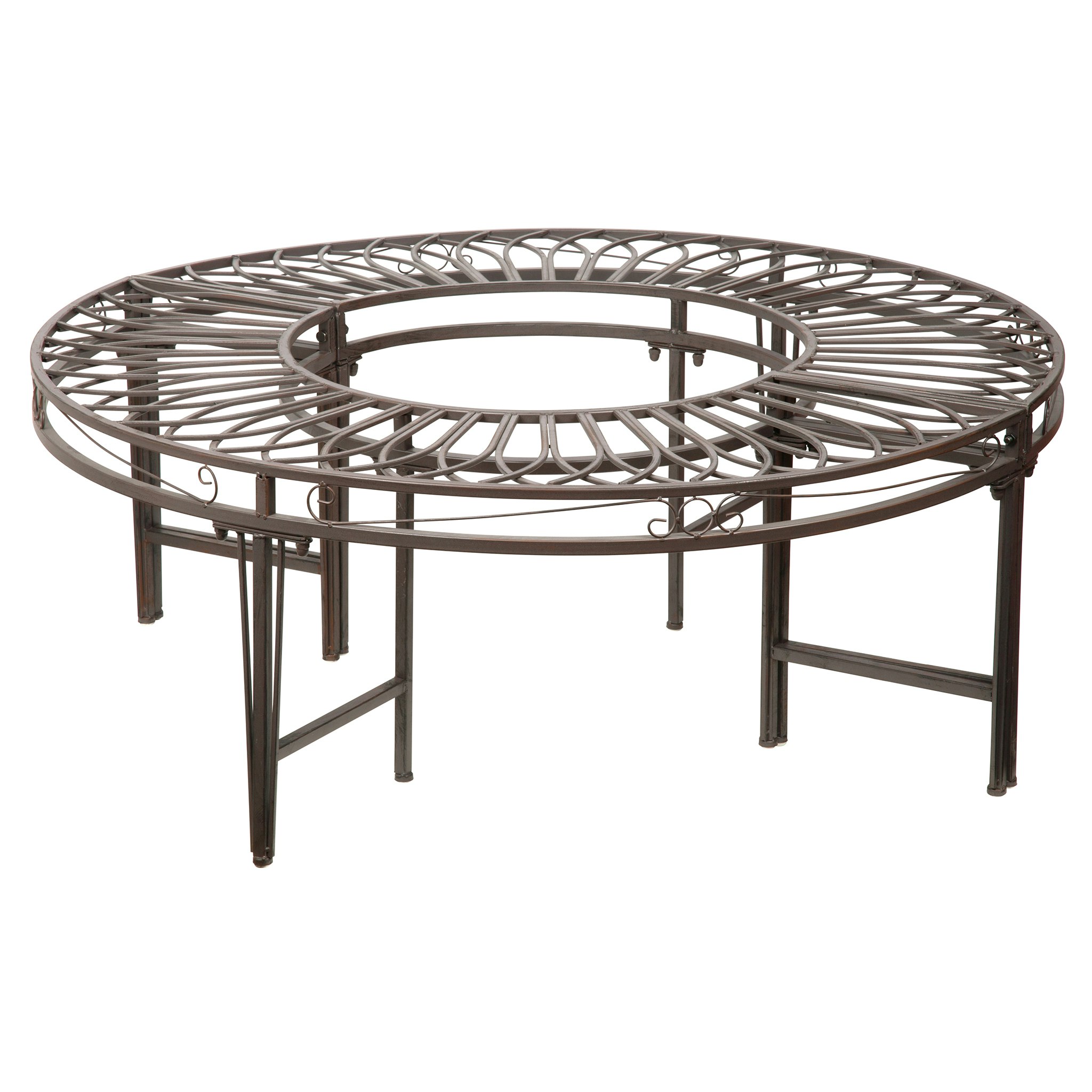Toscano - Gothic Roundabout Garden Bench in Steel