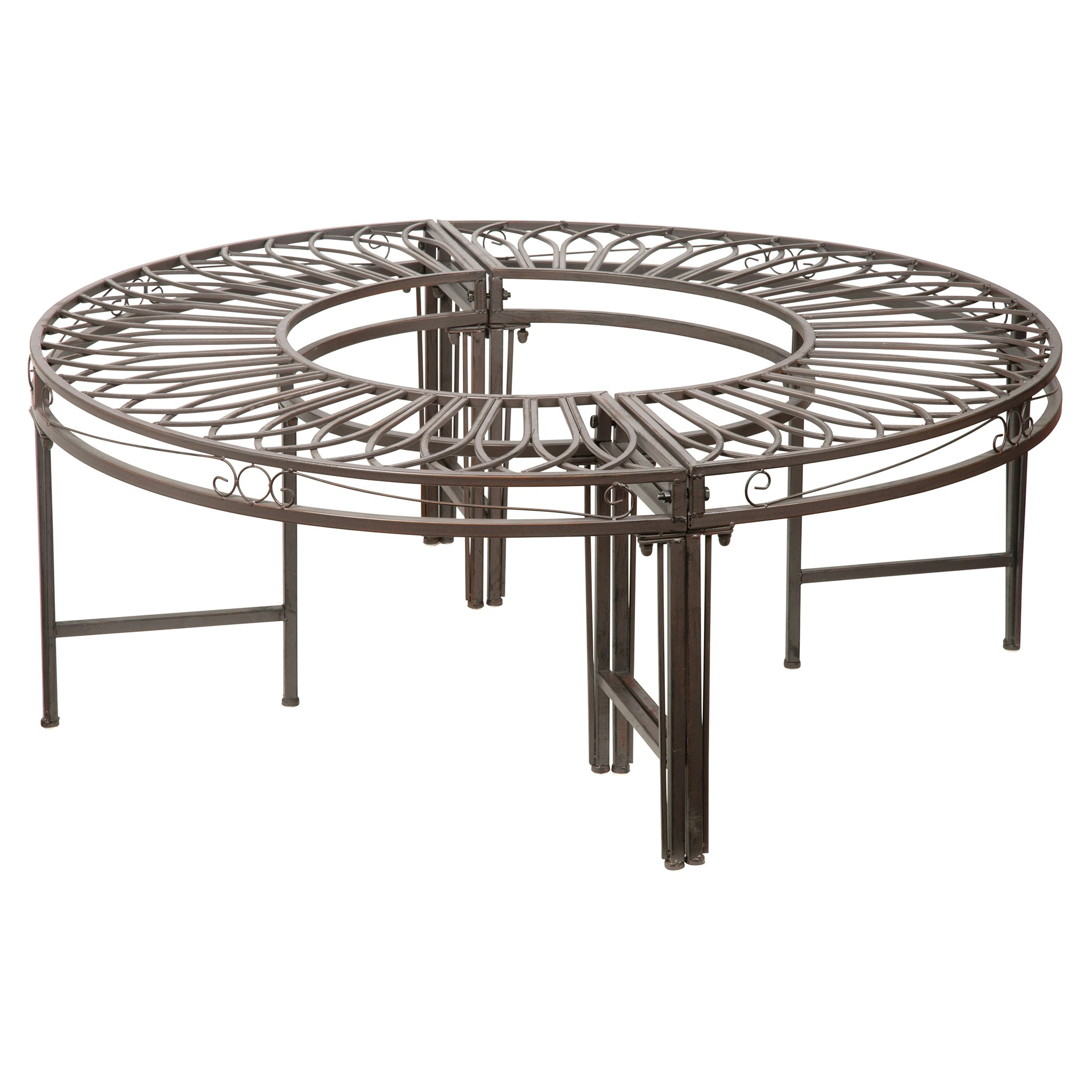 Toscano - Gothic Roundabout Garden Bench in Steel