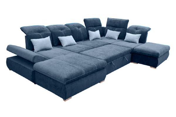 UA Collection - Opera 3-Piece Sectional with Bed and Storage