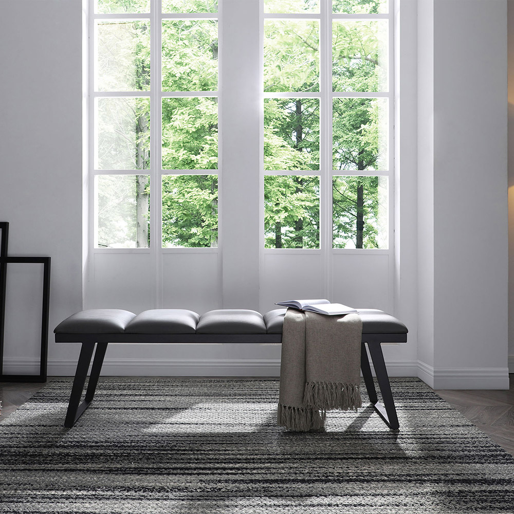 Whiteline Ethan Bench - Dark Gray