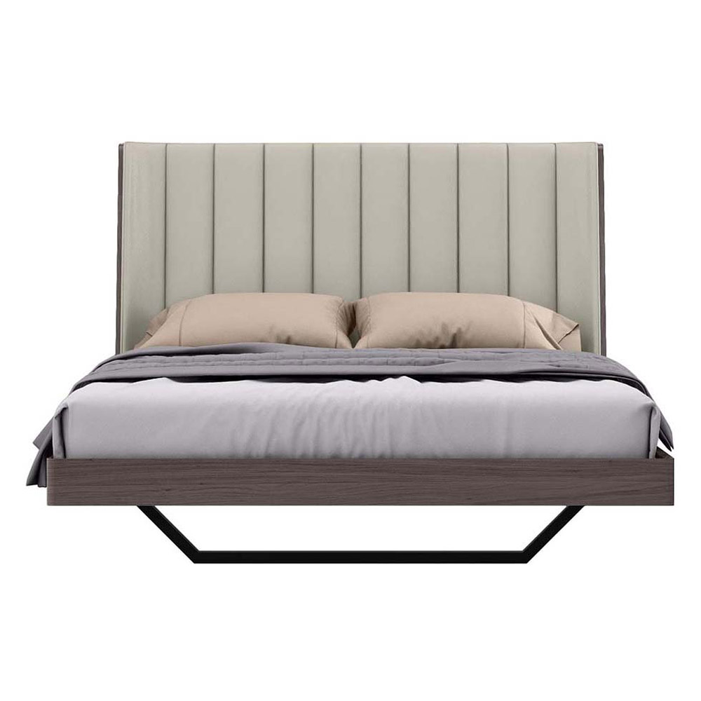Whiteline Berlin Queen Size Bed - Gray