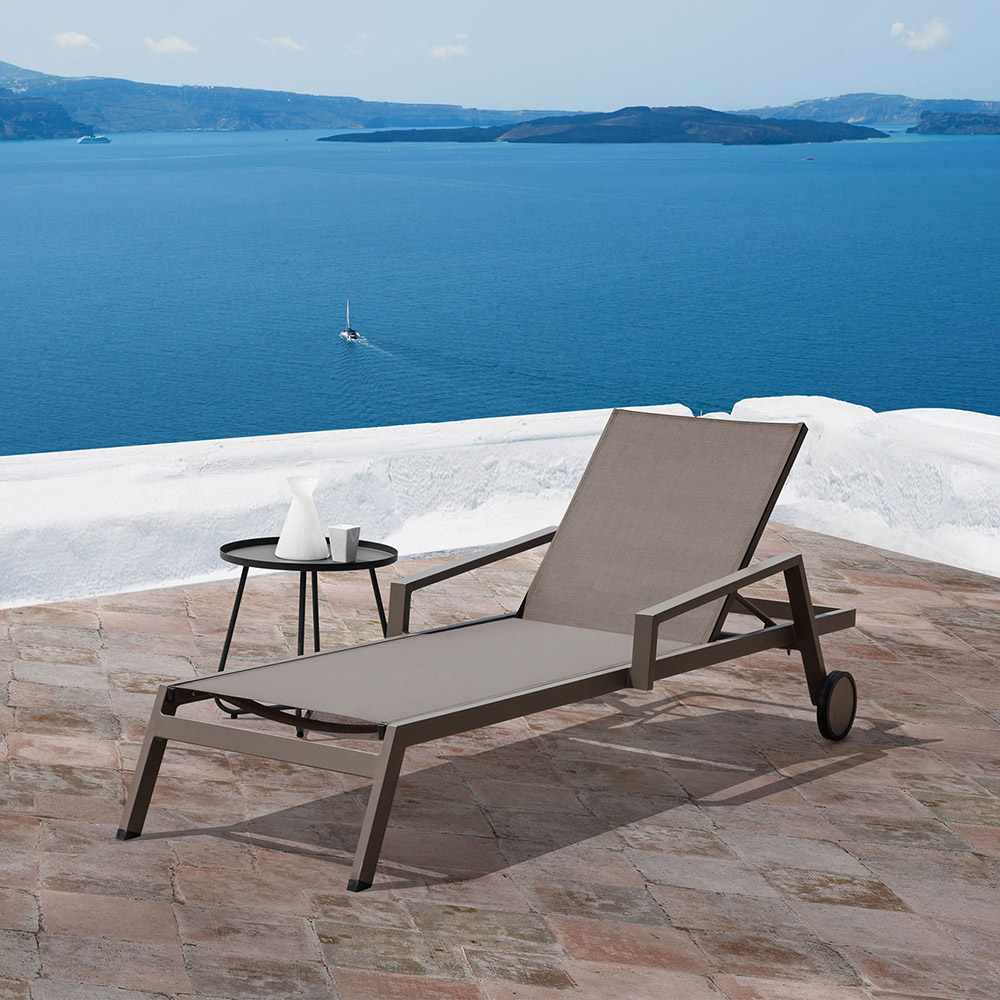 Whiteline Bondi Outdoor Chaise - Taupe