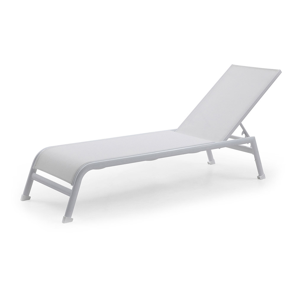 Whiteline Sunset Outdoor Chaise - White