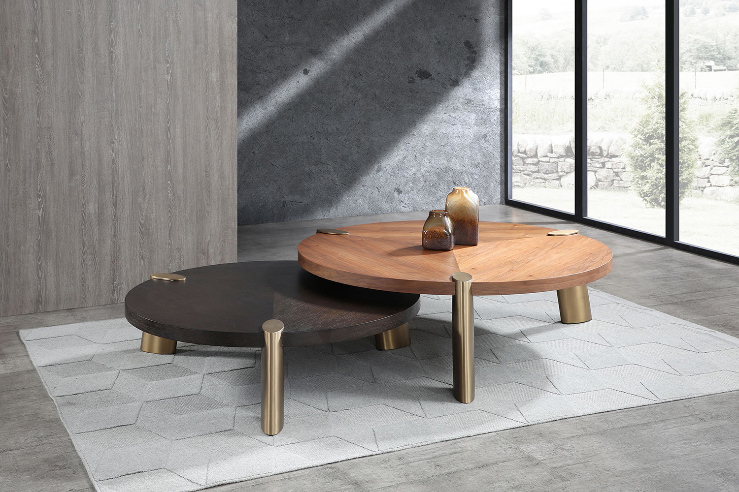 Whiteline Mimeo Coffee Table - Walnut