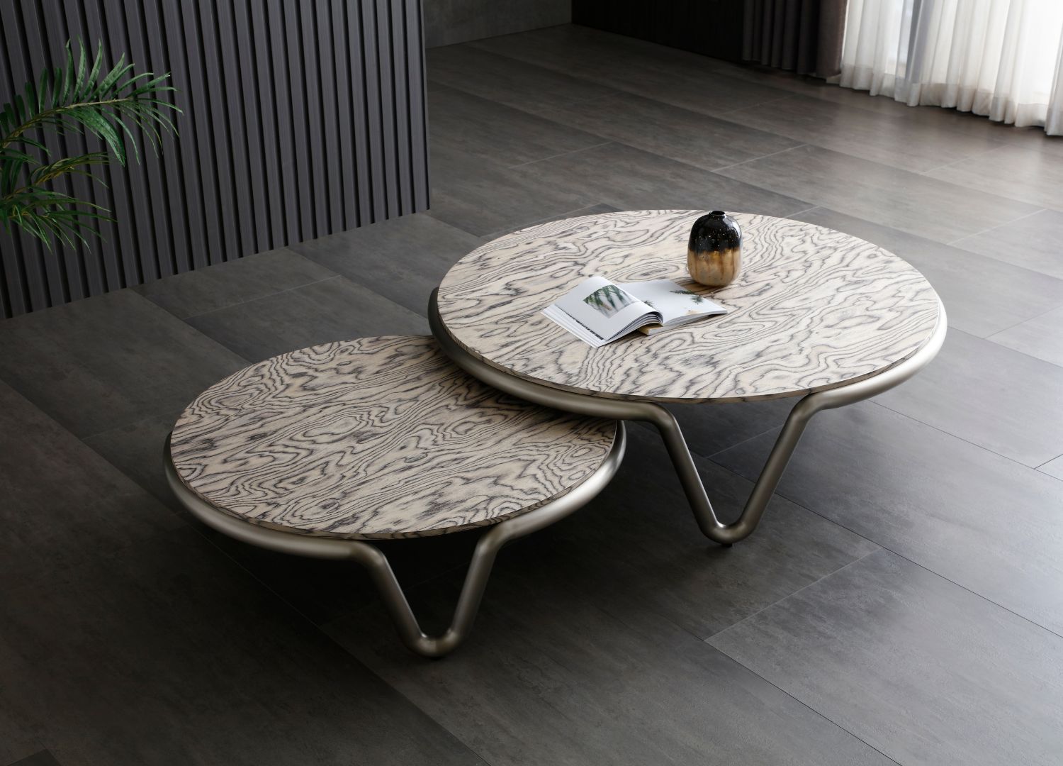 Whiteline Anaconda Coffee Table - Gray, Small