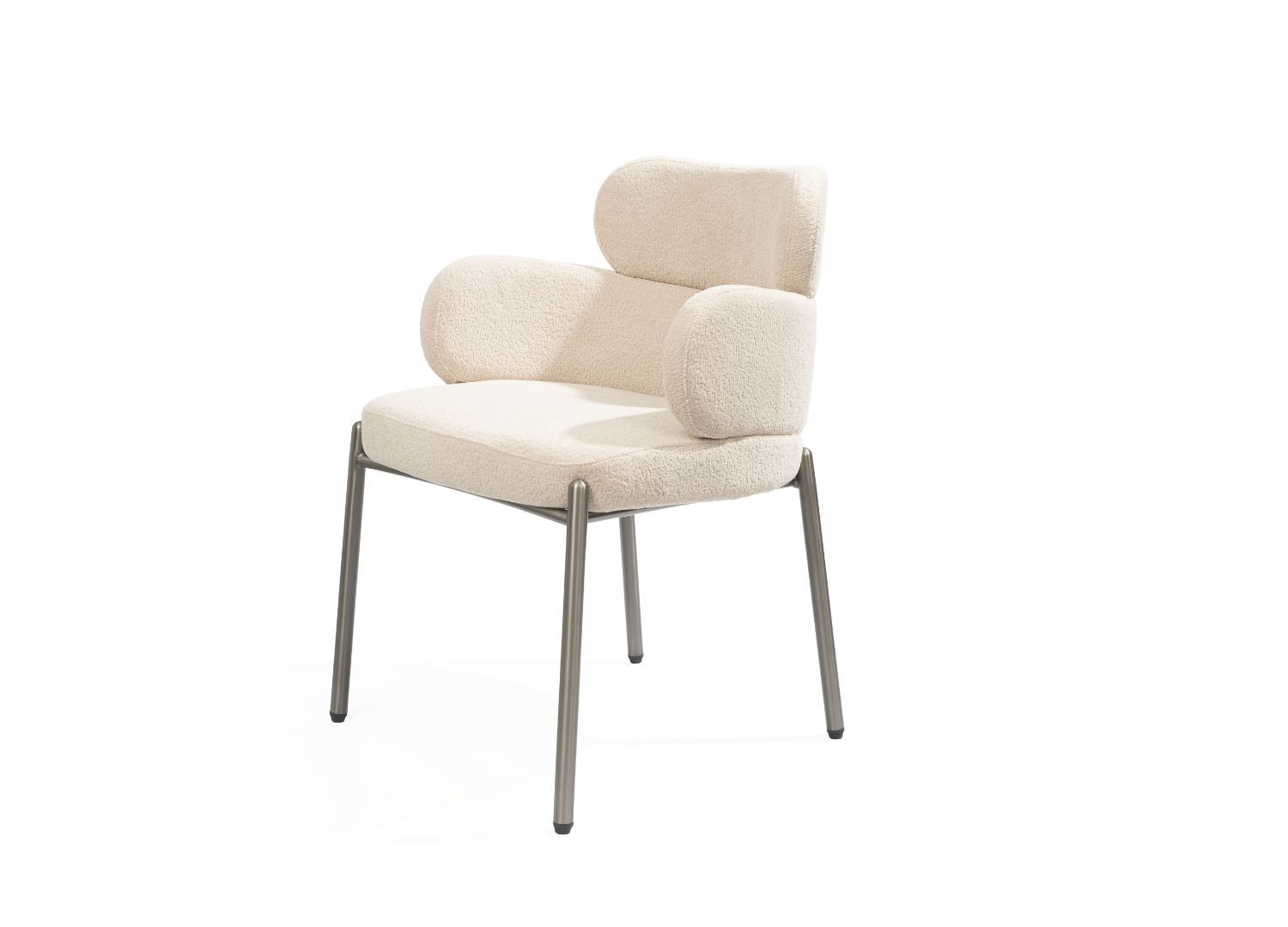 Whiteline Adele Dining Armchair - White