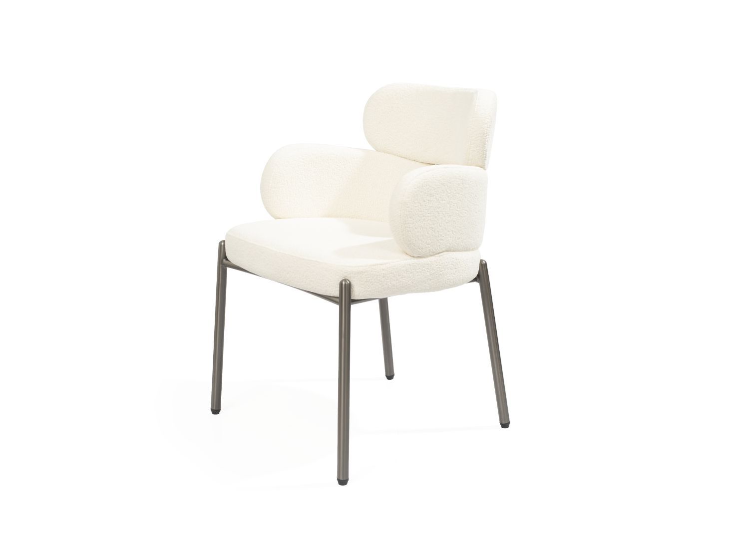 Whiteline Adele Dining Armchair - White