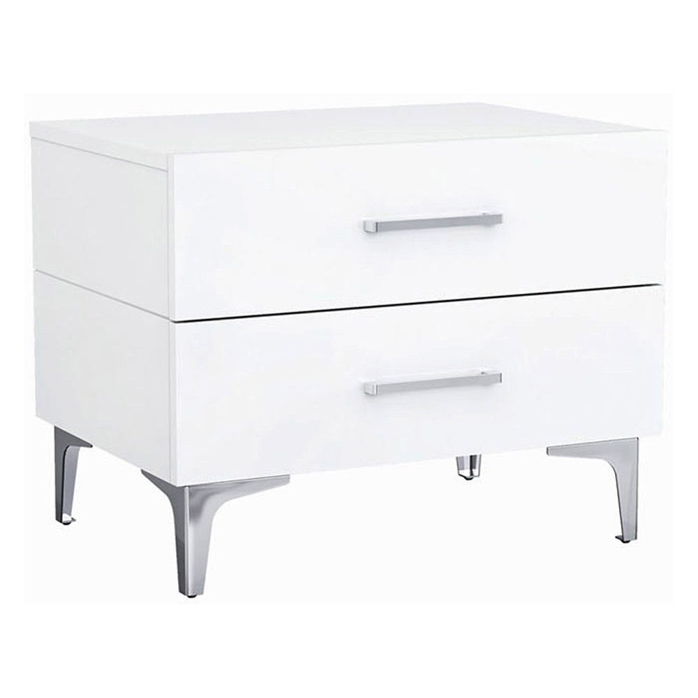 Whiteline - Diva Nightstand in White
