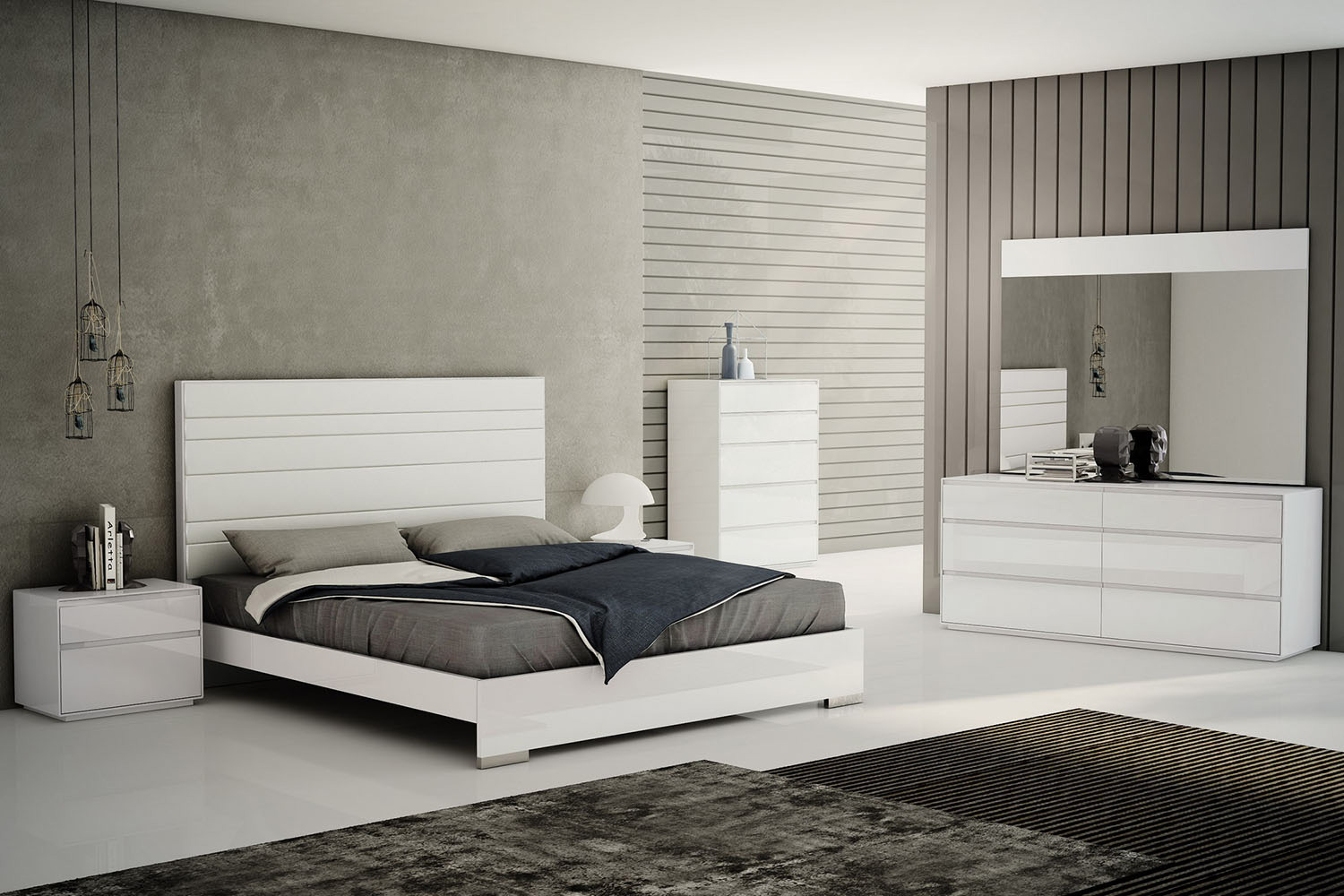 Whiteline - Malibu Nightstand in White