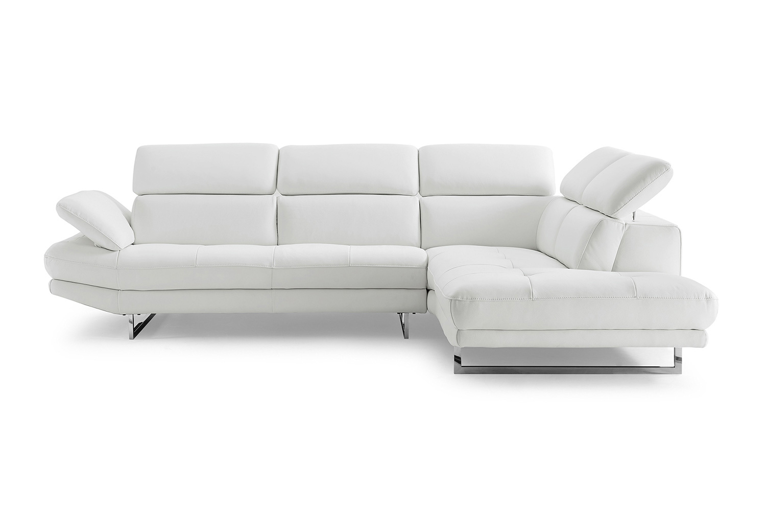 Whiteline Pandora Sectional - White, Right-Chaise