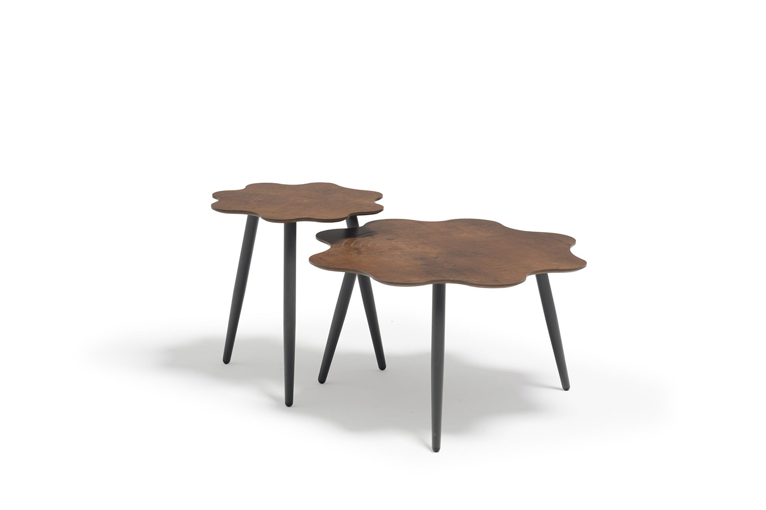 Whiteline Flora Large Side Table - Walnut