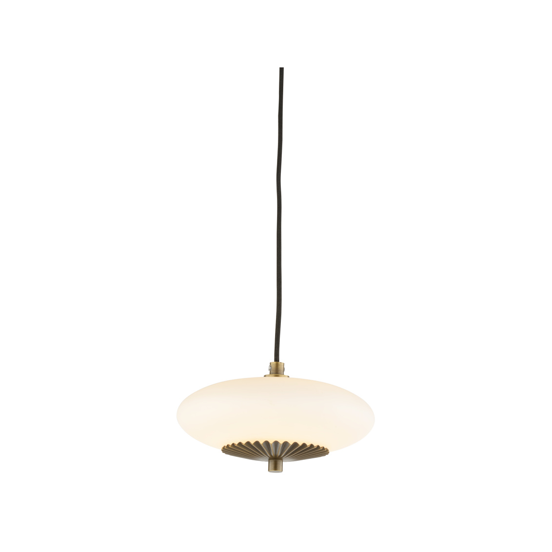 Wildwood - Collier Pendant in Antique Brass/Milk, Metal