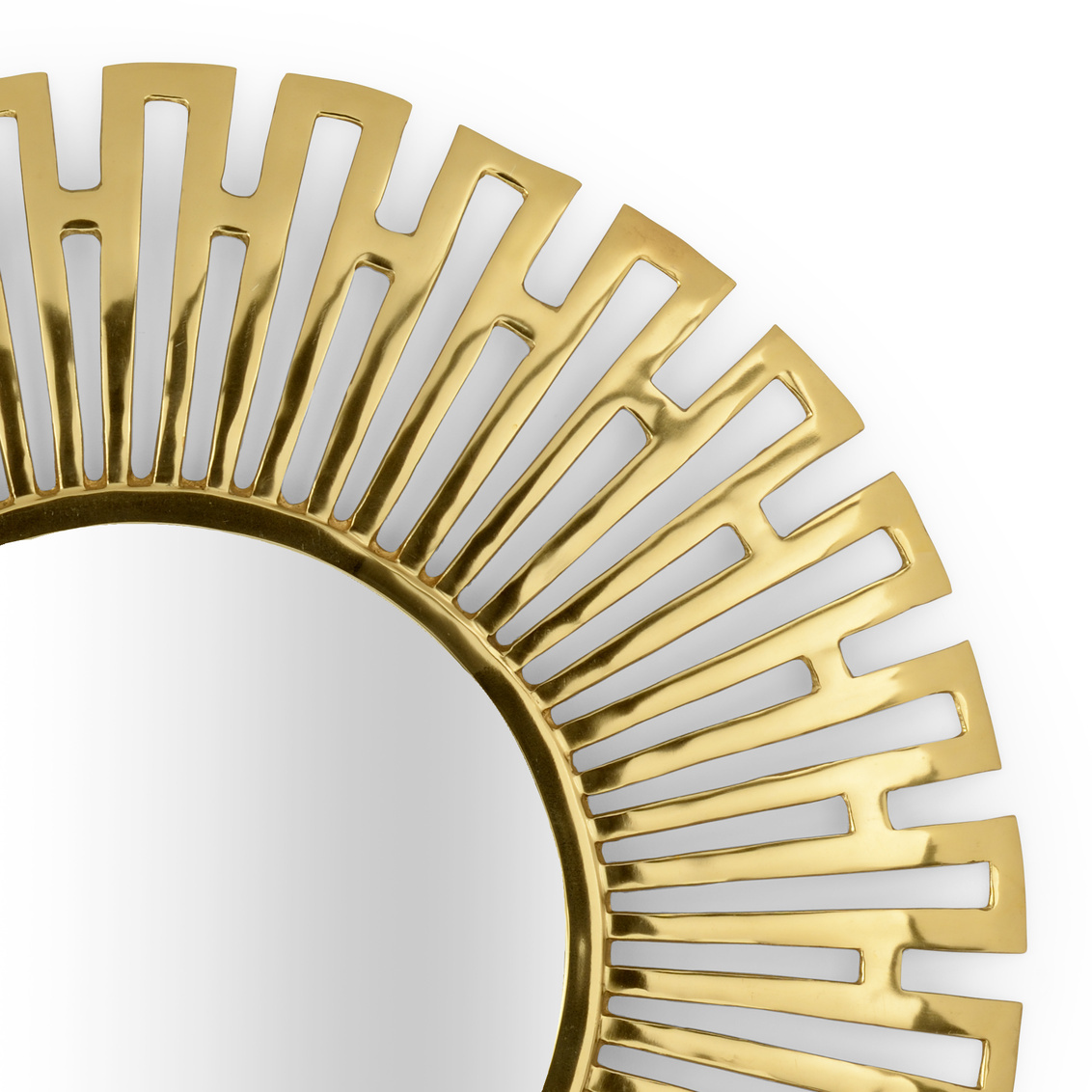 Wildwood - Clio Mirror in Polished Brass/Plain/Clear, Iron