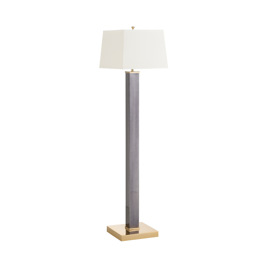 Whiteline Square Shooter Floor Lamp in Black Nickel