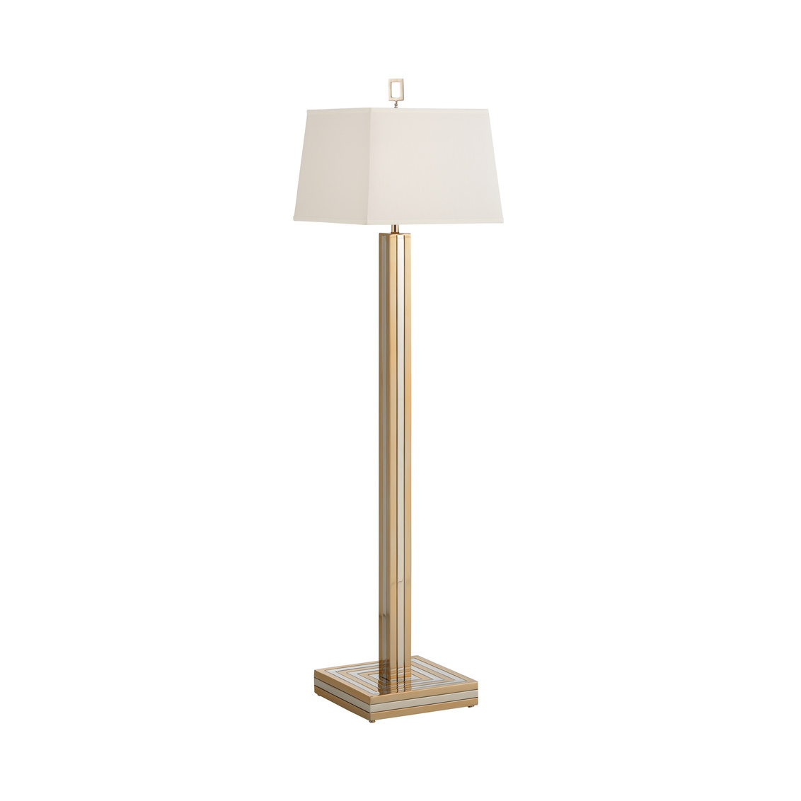 Whiteline Gold Dust Floor Lamp in Polished Brass/Nickel