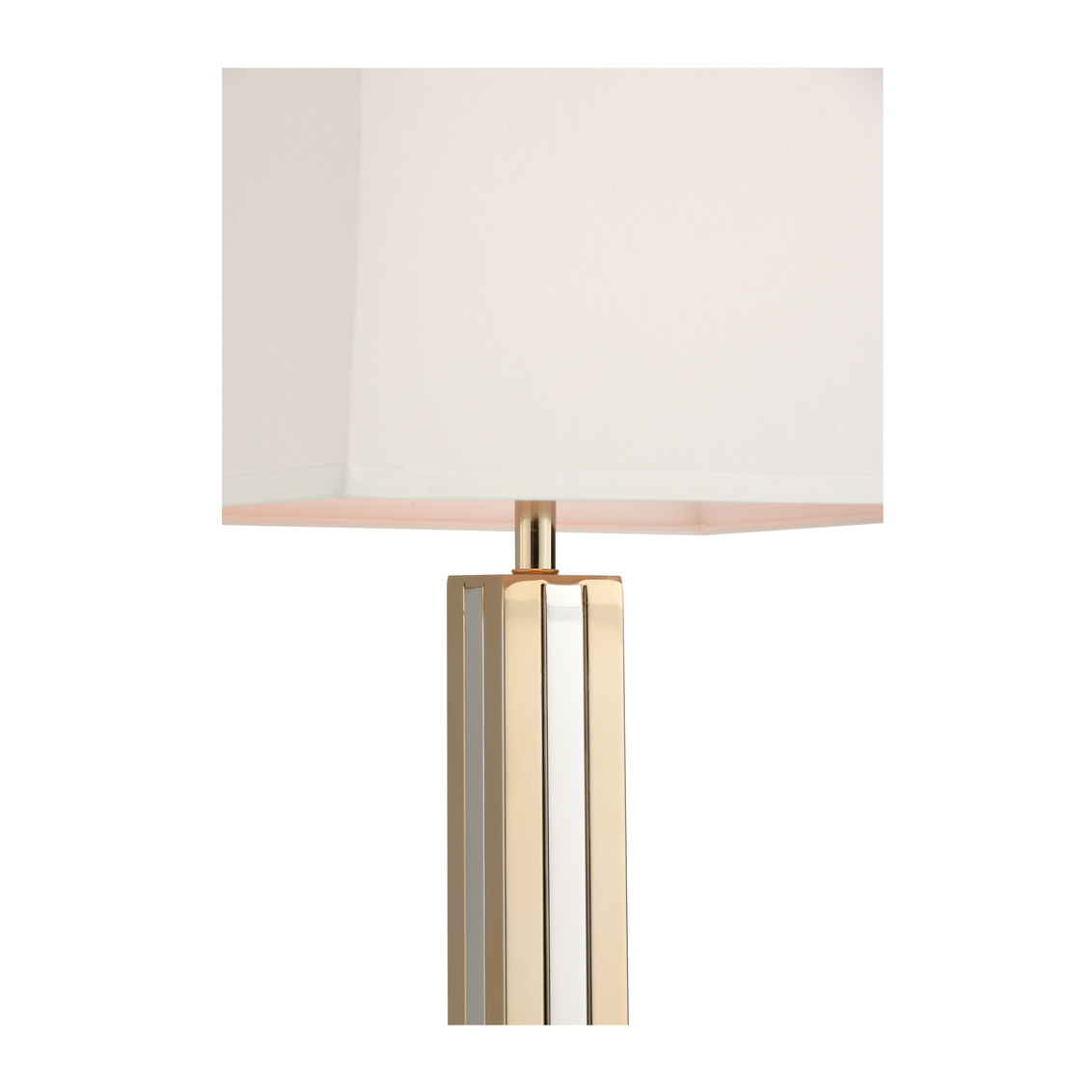 Whiteline Gold Dust Floor Lamp in Polished Brass/Nickel