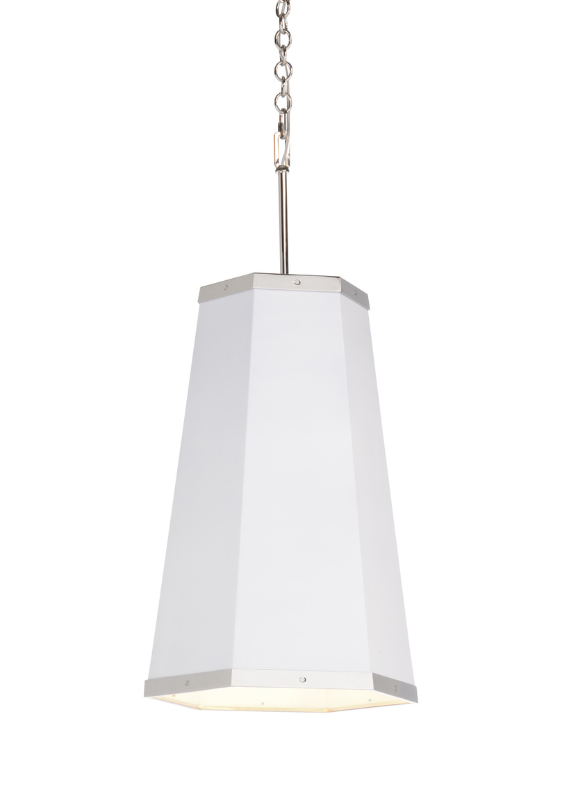 Wildwood High Street Hexagon Pendant - White