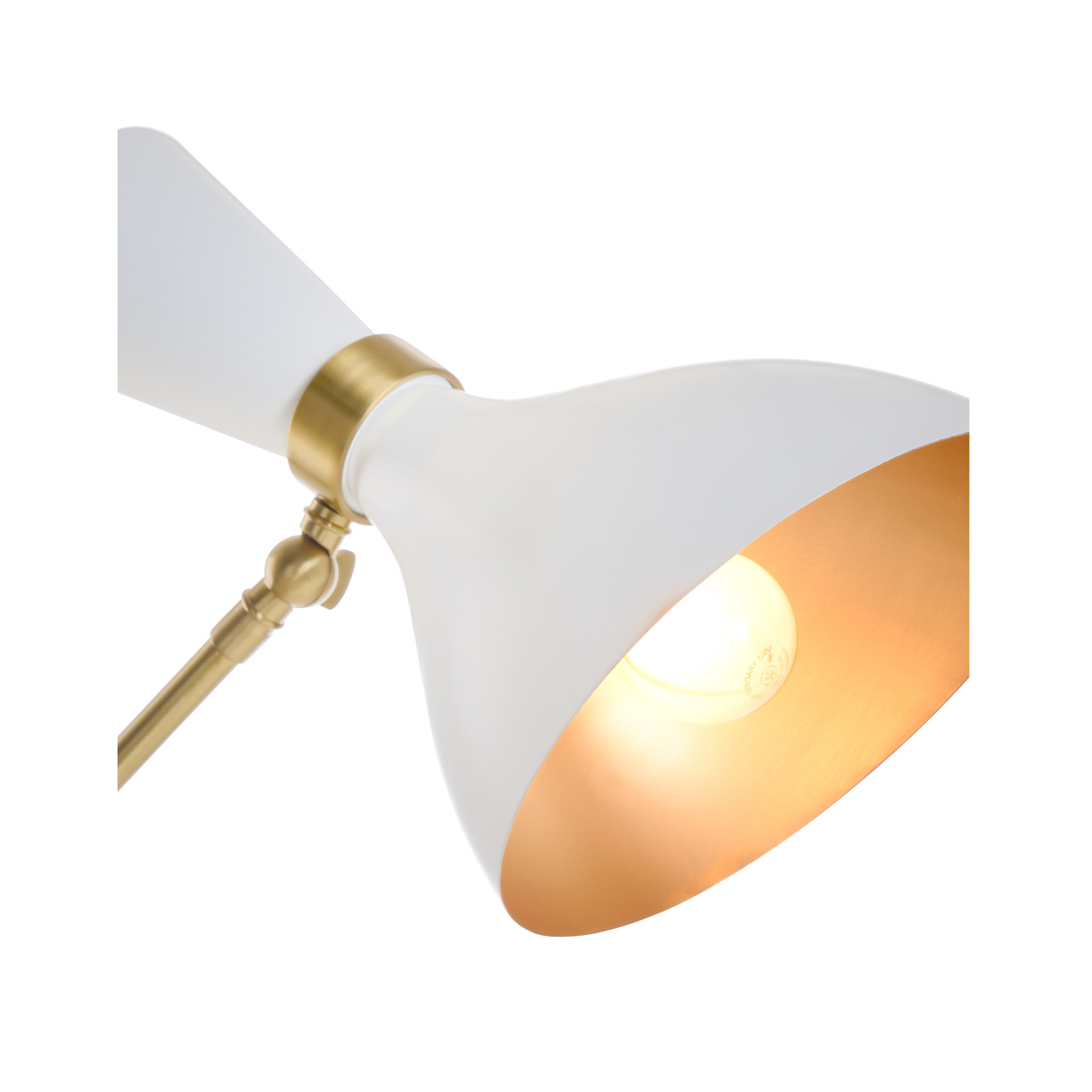 Wildwood - Stamos Floor Lamp in Matte/White, Brass