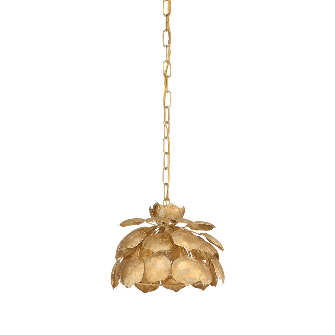 Wildwood Pleione Petal Pendant - Gold Clay, Small