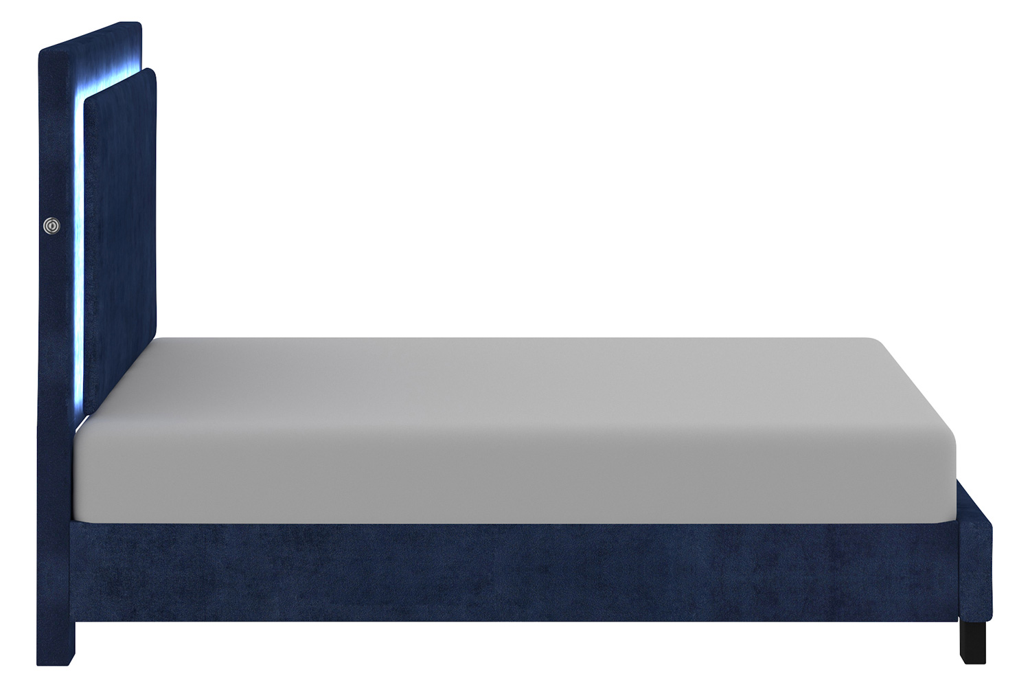 Worldwide Lumina 60" Queen Bed with Light - Blue