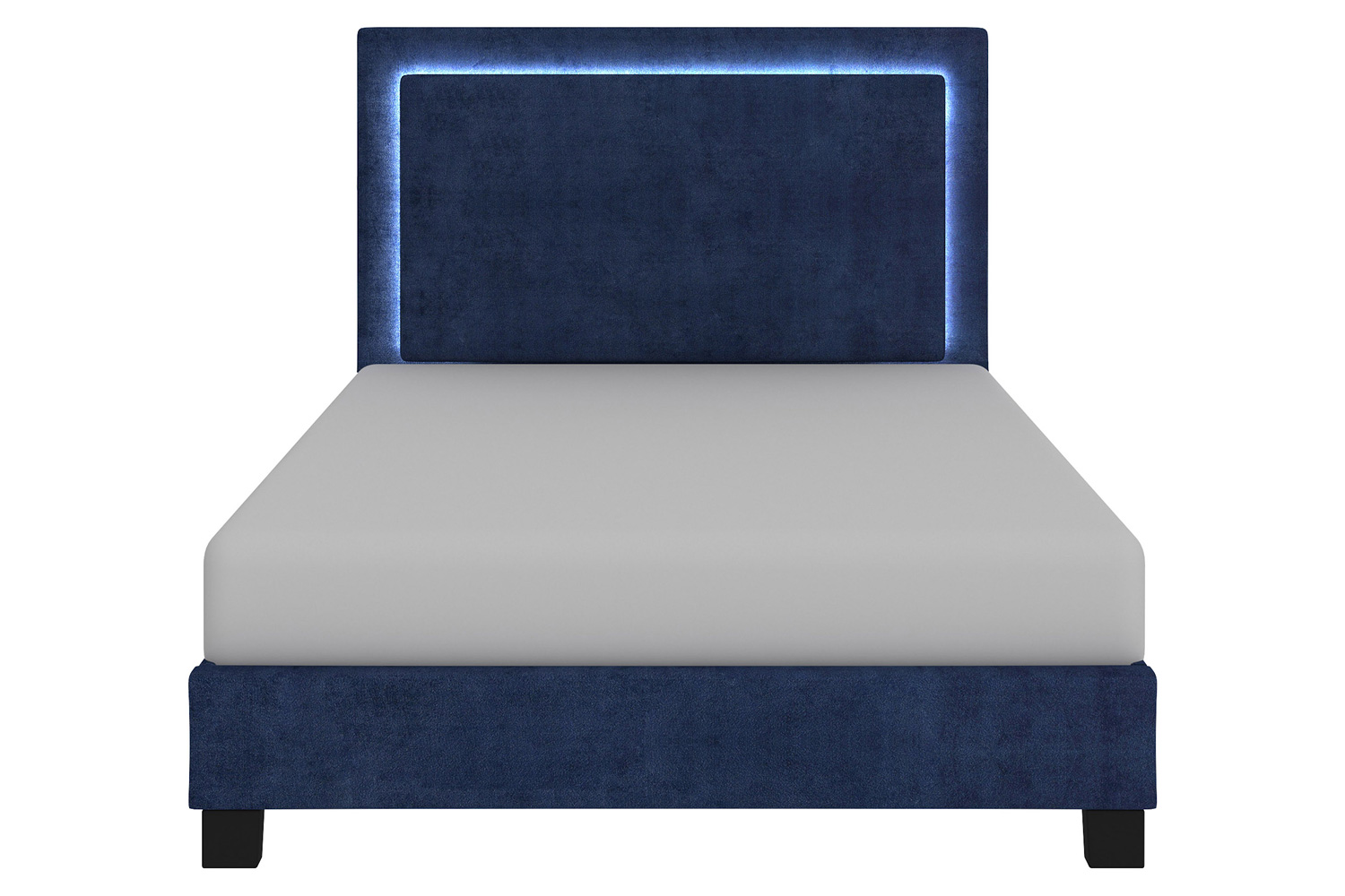 Worldwide Lumina 60" Queen Bed with Light - Blue