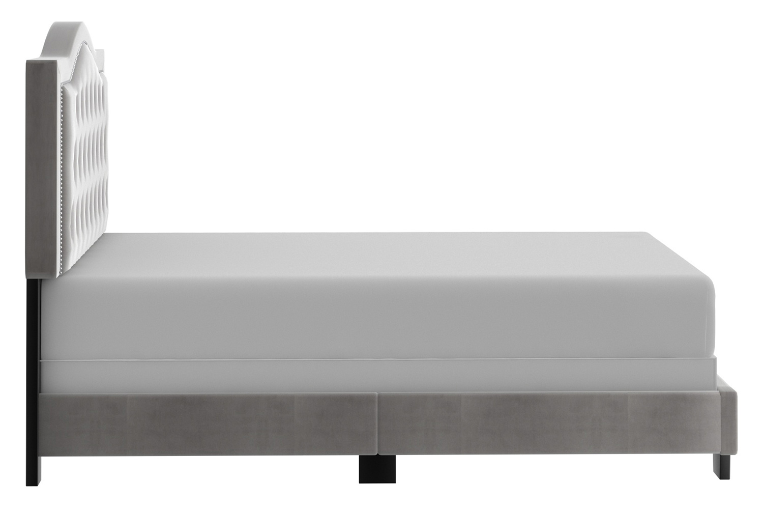 Worldwide Pixie 54" Double Bed - Light Gray