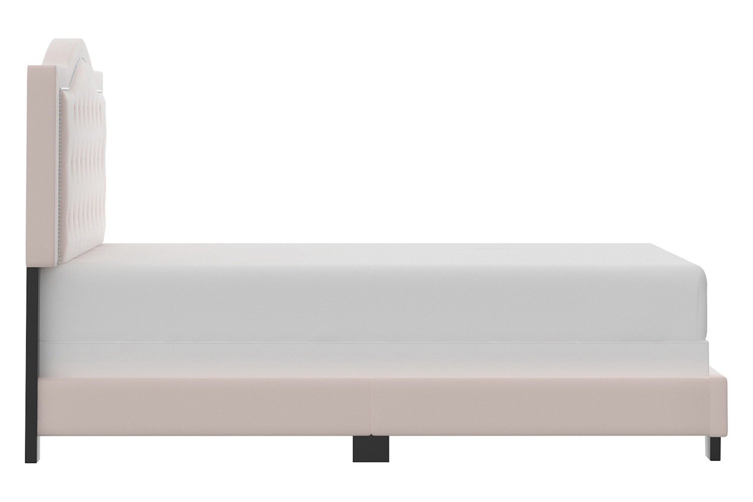 Worldwide Pixie 60" Queen Bed - Blush Pink