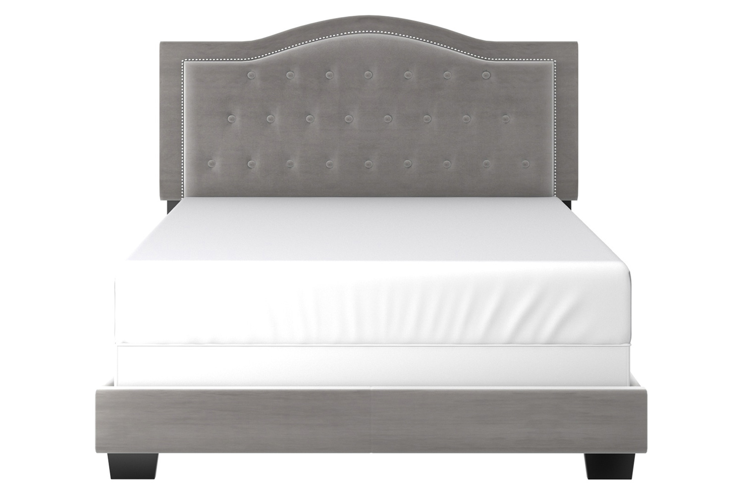 Worldwide Pixie 60" Queen Bed - Light Gray