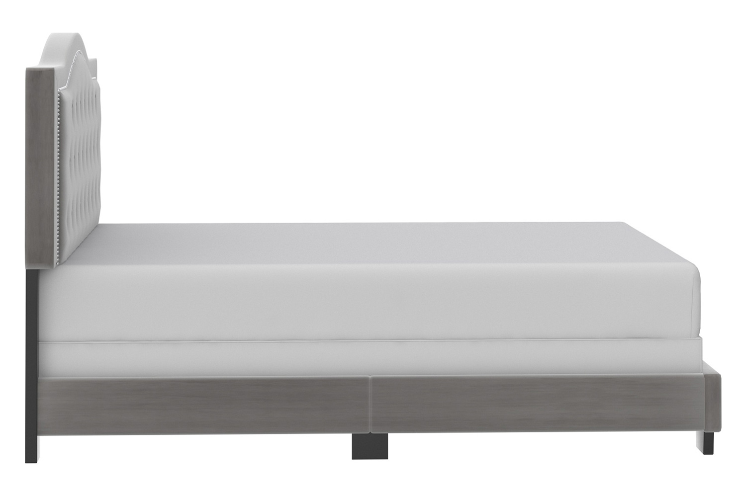 Worldwide Pixie 60" Queen Bed - Light Gray