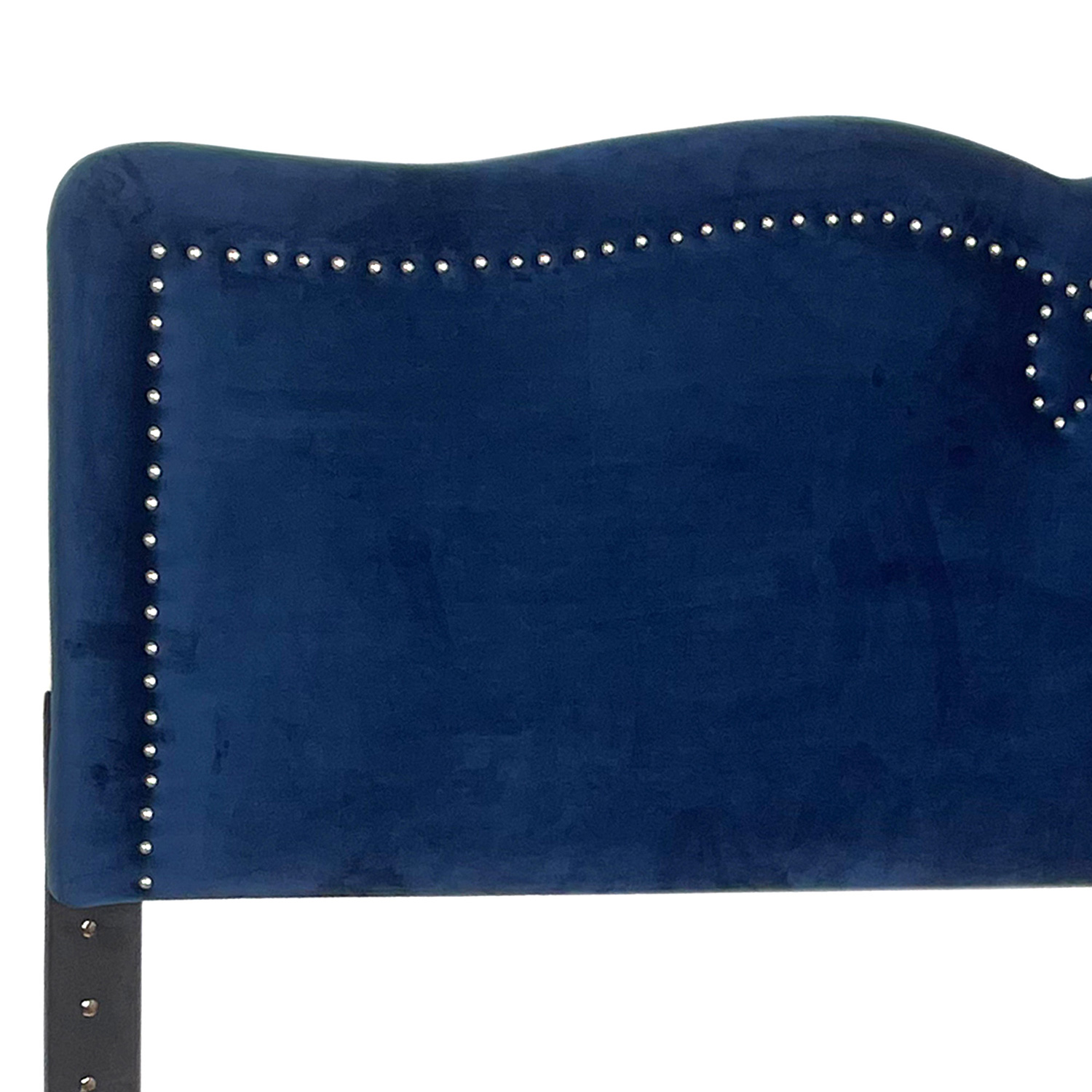 Worldwide Aurora 54"/60" Adjustable Headboard with Bench - Blue/Black