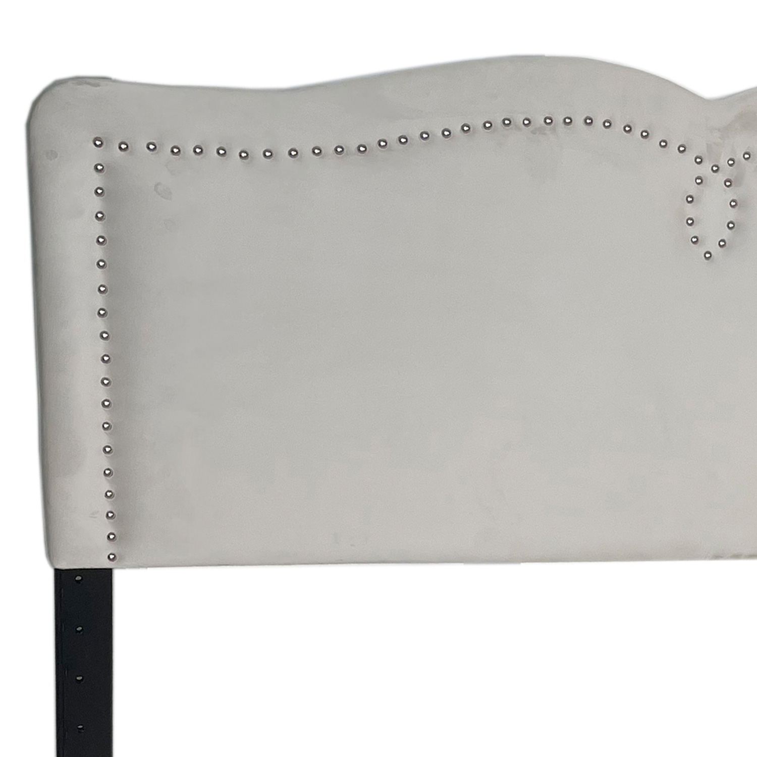 Worldwide Aurora 54"/60" Adjustable Headboard with Bench - Gray-Beige/Black