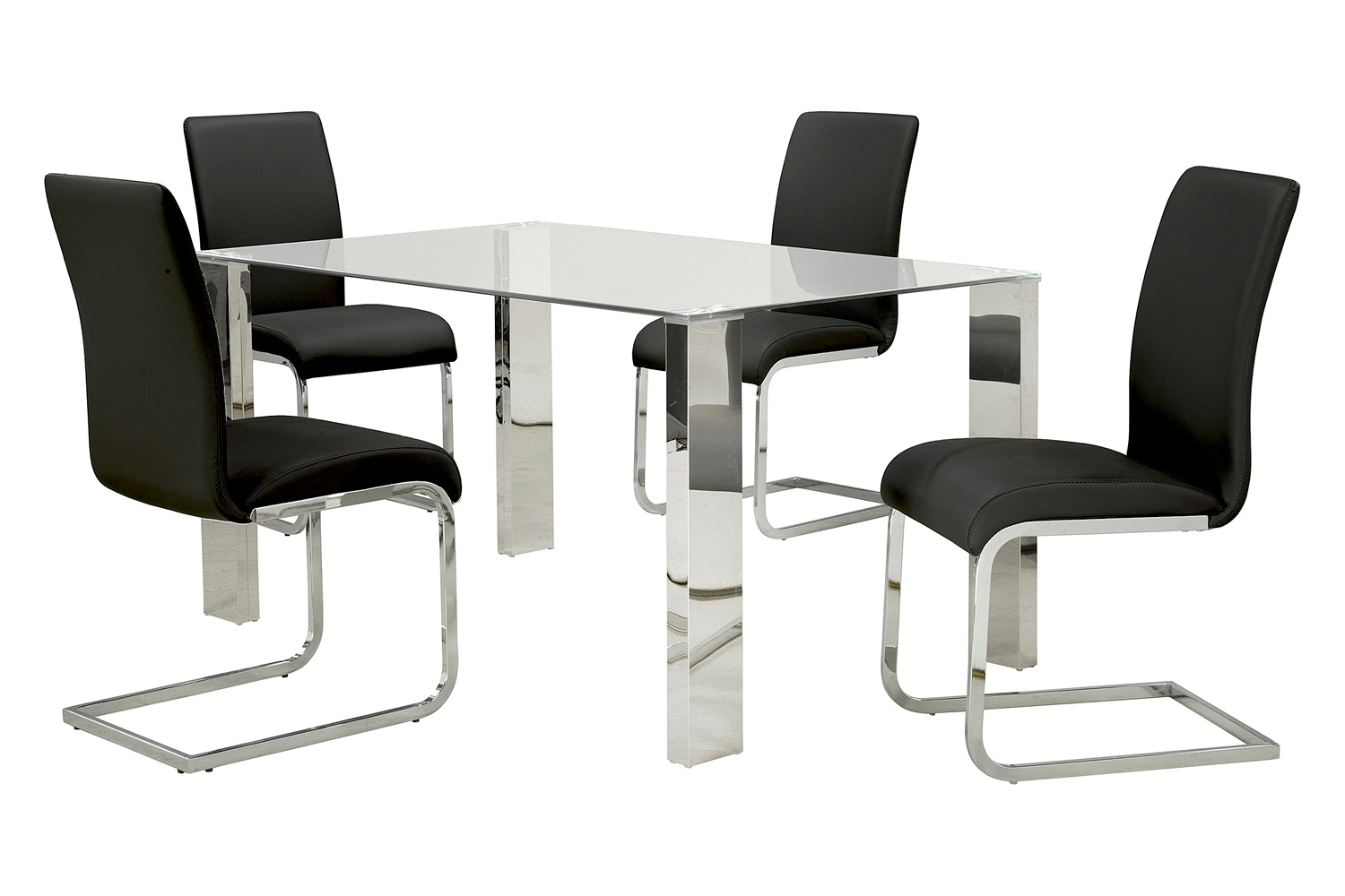 Worldwide - Frankfurt Rectangular Dining Table in Stainless Steel