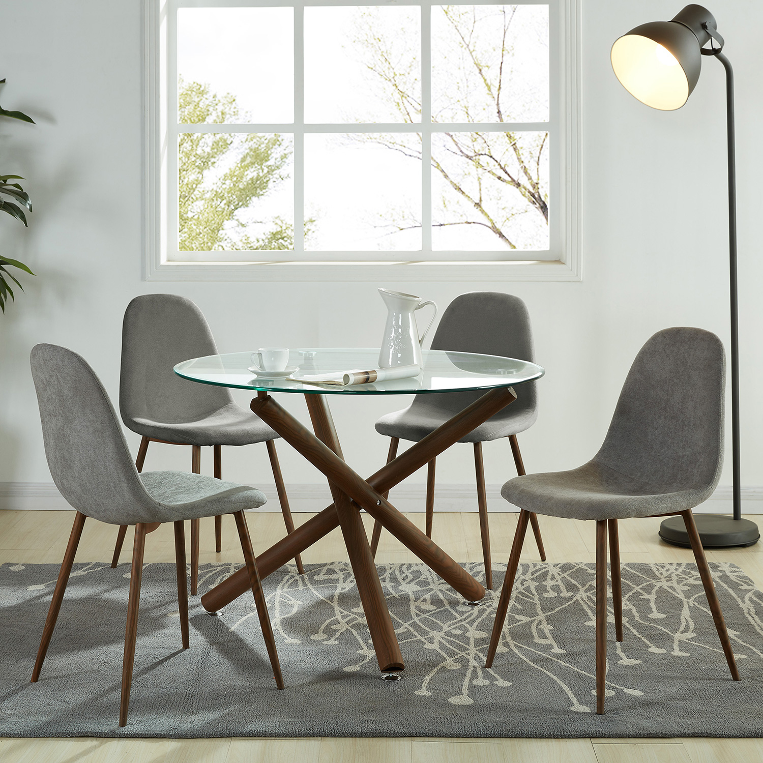 Worldwide - Rocca Round Dining Table in Walnut